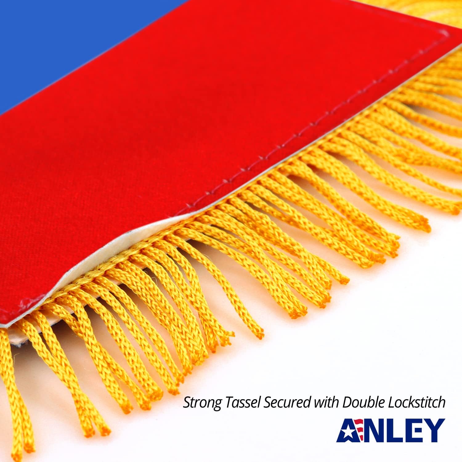 Anley 4 X 6 Inch Nicaragua Fringy Window Hanging Flag - Mini Banner & Car Rearview Mirror Décor - Fringed Nicaraguan Hanging Flag with Suction Cup