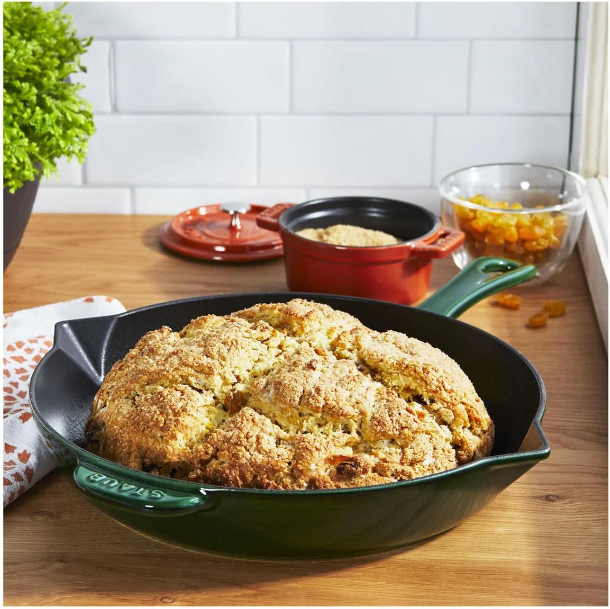 Staub Cast Iron 10-inch Fry Pan - Grenadine, Made in France