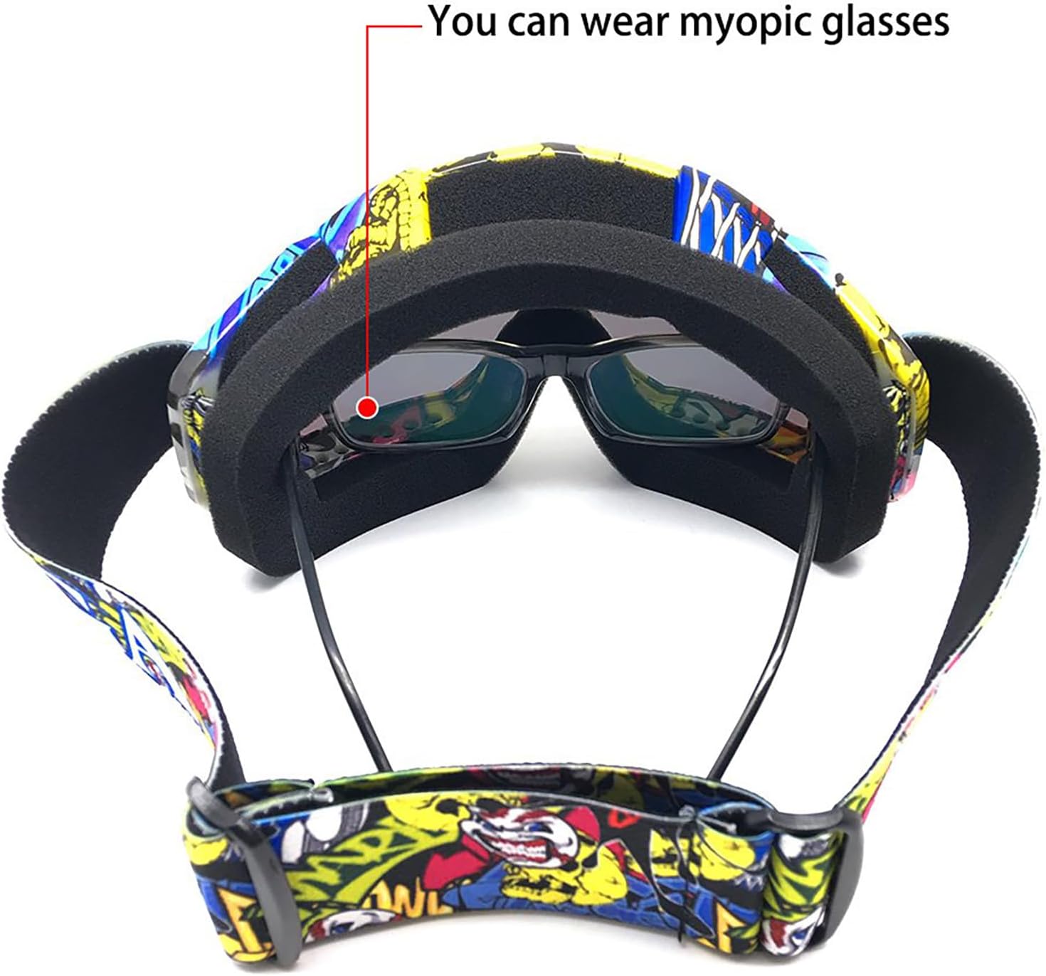 Dirt Bike Goggles, ATV Motorcycle UTV MX OTG Accessories Goggle Glasses & Anti Fog Ski Goggles, Racing Skiing Dirtbike