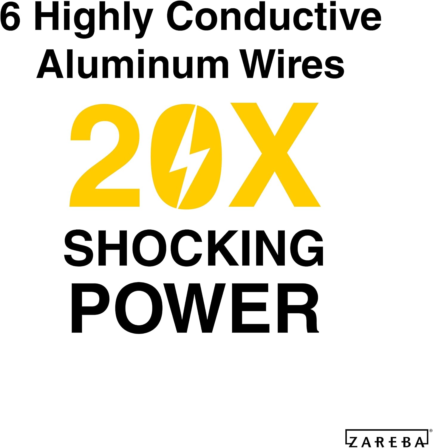 Zareba Heavy-Duty Sure Shock Polyrope, 656 ft Electric Fence Wire | 6 Aluminum Conductors for Temporary Fencing