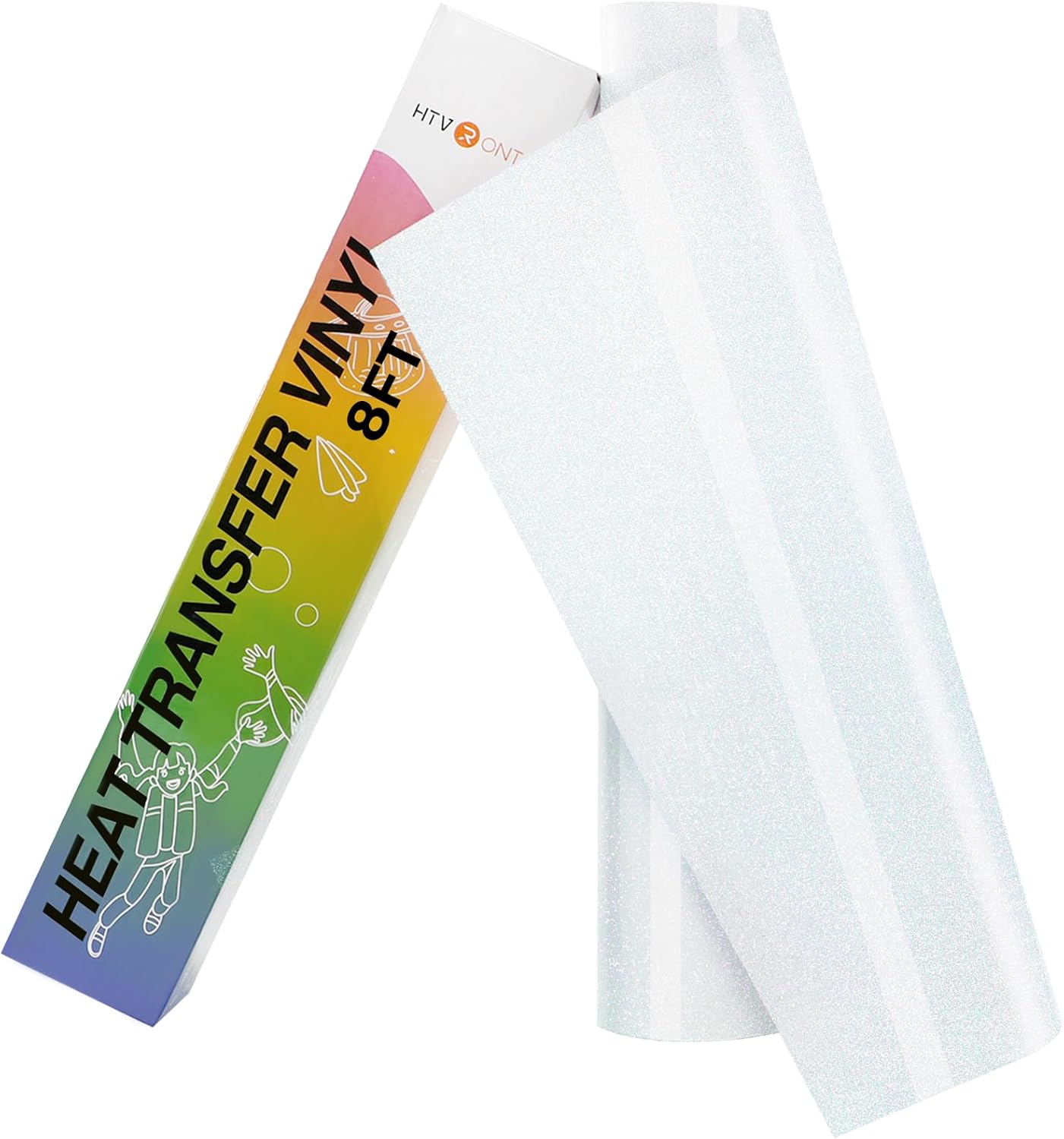 HTVRONT HTV Roll Heat Transfer Vinyl - 12" x 8ft Black HTV Vinyl for Shirts