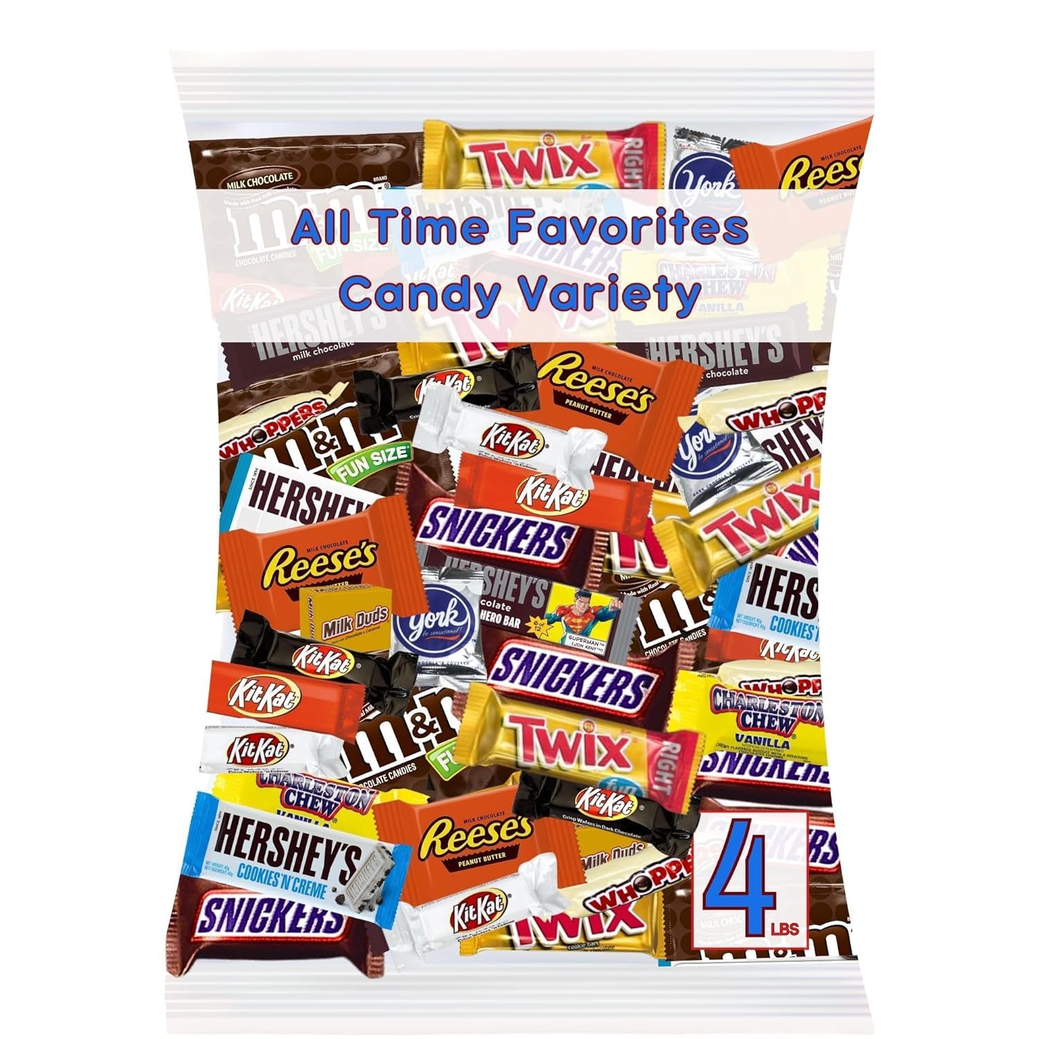 ULTIMATE Assorted CHOCOLATE Candy Mix! (4 Lbs.) Fun Mega Variety! Individually Wrapped Minis, Bulk, FRESH & DELICIOUS Fun Size Assortment