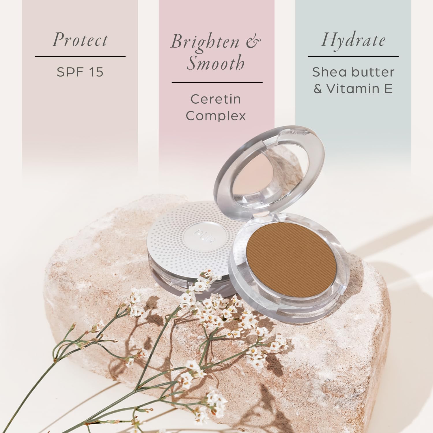 PÜR 4-in-1 Pressed Mineral Makeup Powder Foundation with SPF 15 | Buildable Foundation Coverage - Smooth, Even-Looking Complexion Makeup Delivers Custom Coverage and Comfortable Everyday Wear