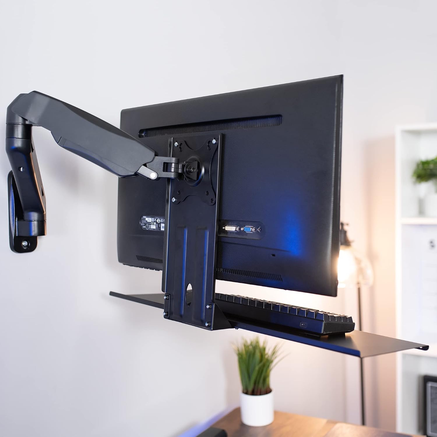 VIVO Computer Keyboard and Mouse Platform Tray VESA Mount Attachment 25.5 x 8 inch Surface (MOUNT-KB03) | Computer Keyboard and Mouse Platform