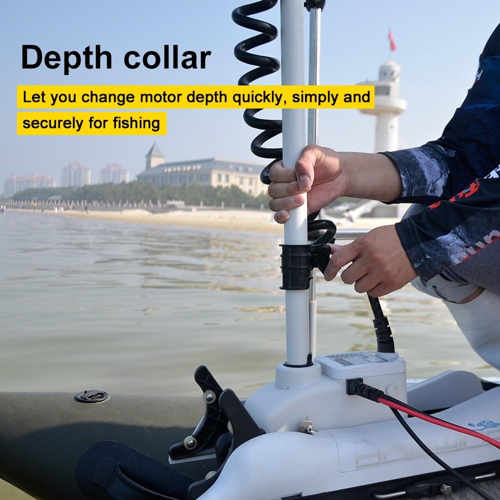 Haswing Bow Mount Trolling Motor 55lbs 48in with Remote, Quick Release | Fresh & Saltwater Ready, 164ft Wireless Remote Range, White, Fits Boats up to 19ft, Req 13.7 x 8" Flat Mount Surface