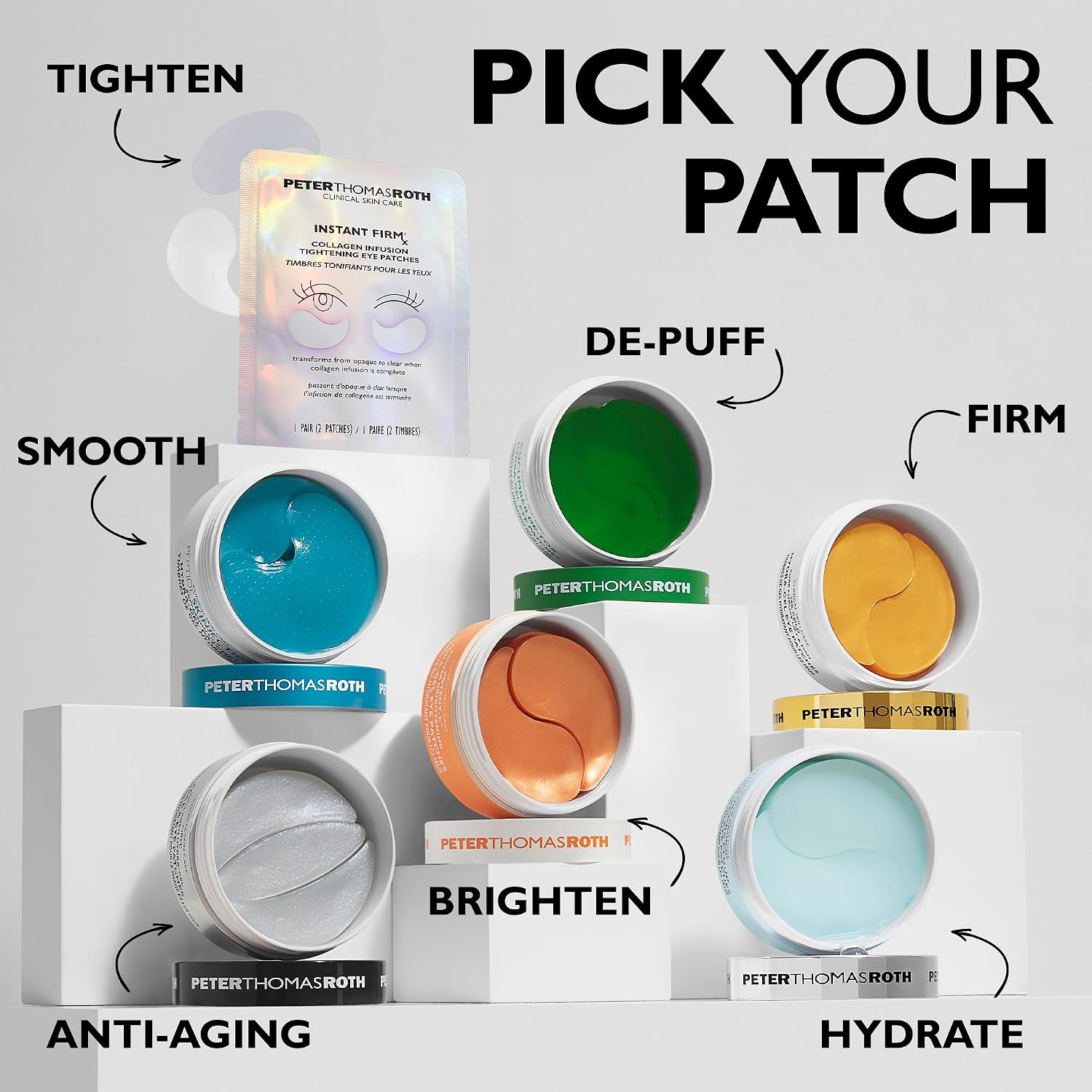 Peter Thomas Roth | Potent-C™ Power Brightening Hydra-Gel Eye Patches | Eye Mask Patches for Under-Eye Bags and Fine Lines | Brightens The Look of
