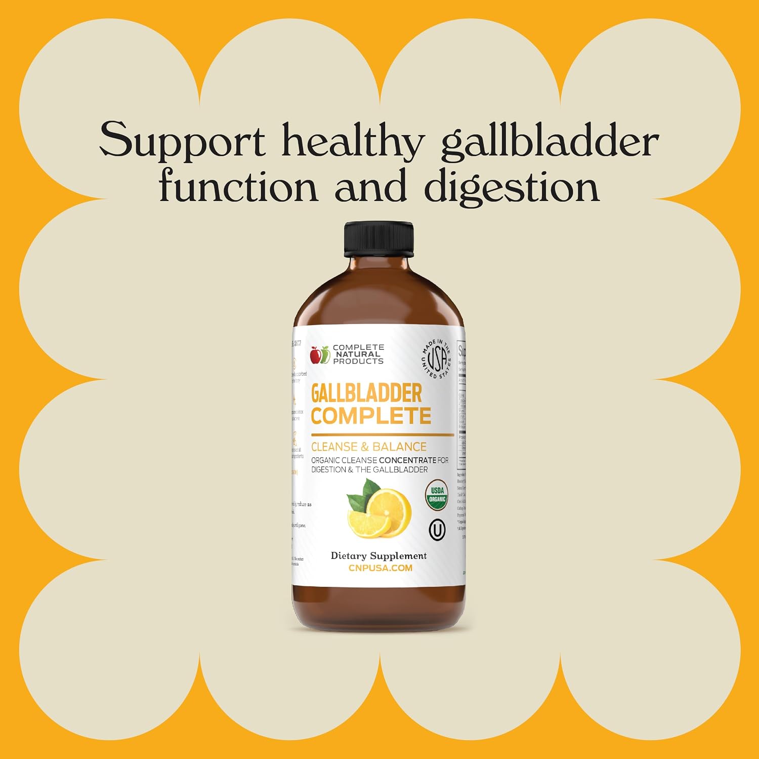 CNP | Gallbladder Stone Breaker Liquid 8oz - ACV Chanca Piedra Cleanse Aid | Organic gallbladder support liquid with apple cider vinegar, turmeric, lemon, hibiscus & chanca piedra for sludge cleanse aid