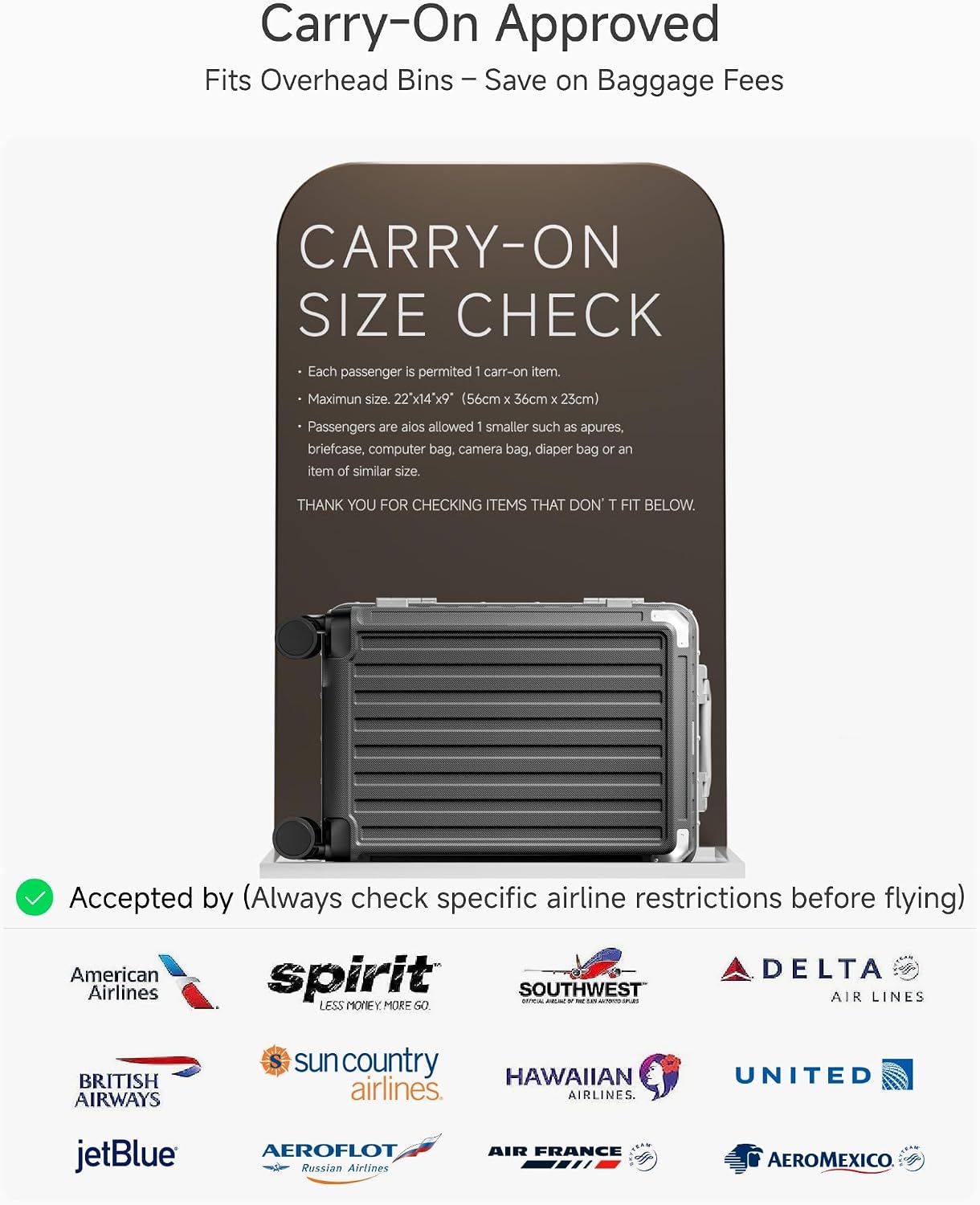 LUGGEX Zipperless Checked Suitcase, Aluminum Frame, Charcoal Metallic, 28" | Checked Luggage, 100% PC Hard Shell, 8010S Aluminum Frame, 8 Spinner Wheels, TSA Lock, Hard Shell, ZX-Core