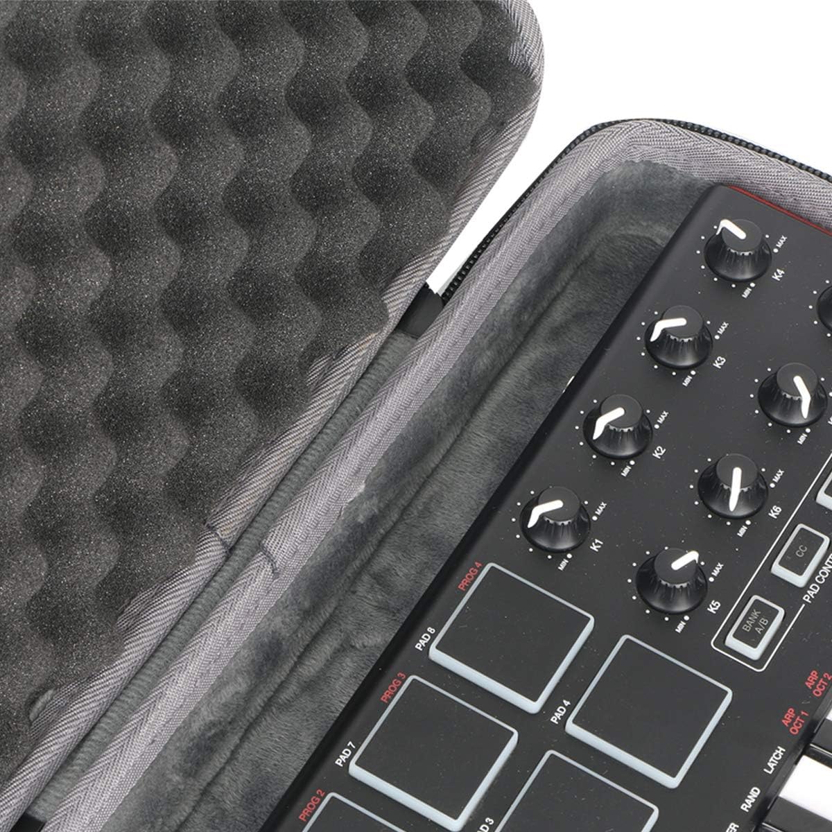 co2CREA Hard Case for Akai MPK Mini MKII/Play 25 Key Keyboard Controller | Compatible with MIDI Keyboard Controller, Travel Protective Storage Bag with Mesh Pocket & Handle