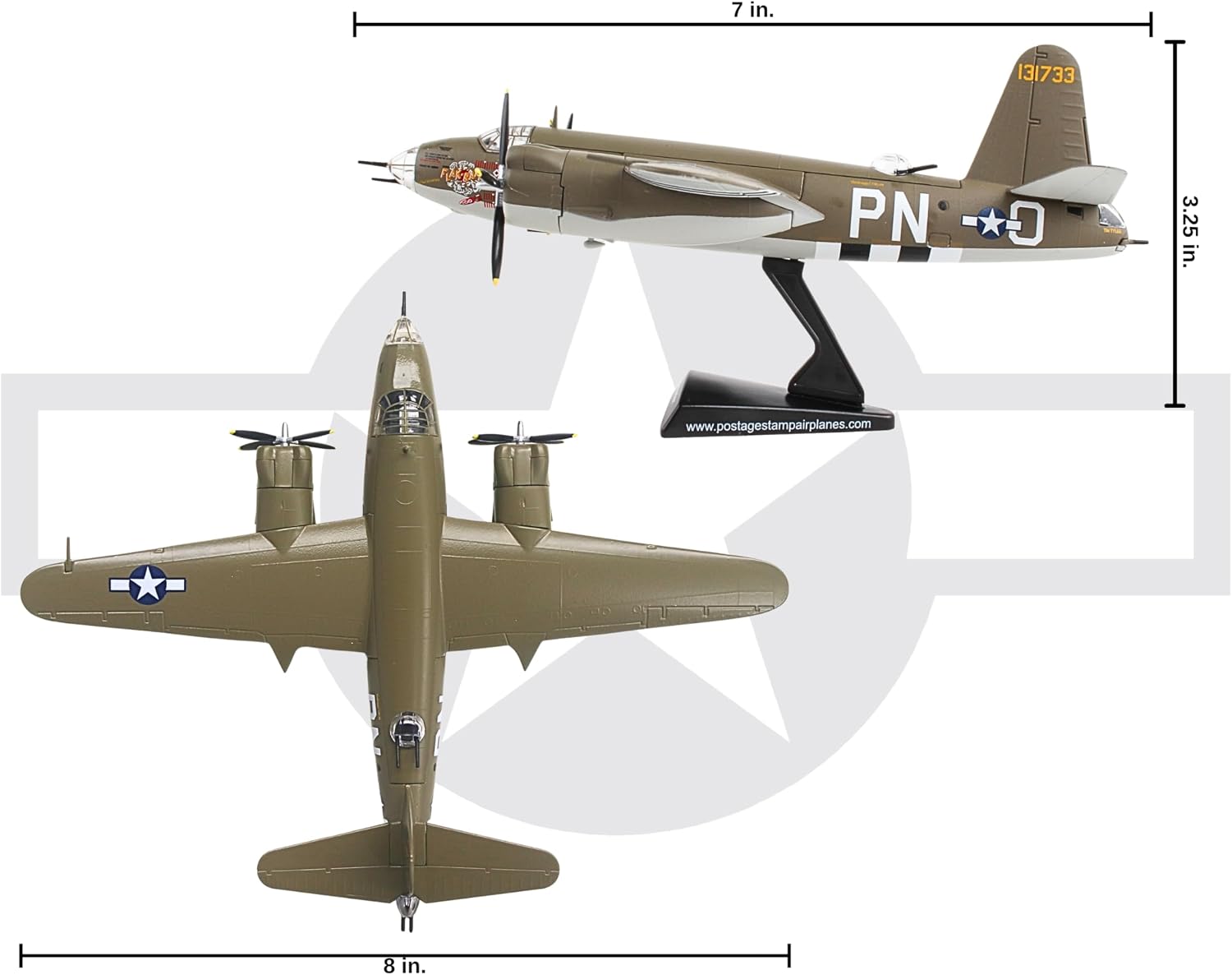Daron Worldwide Trading B-29 Superfortress Enola Gay Vehicle (1:200 Scale), White