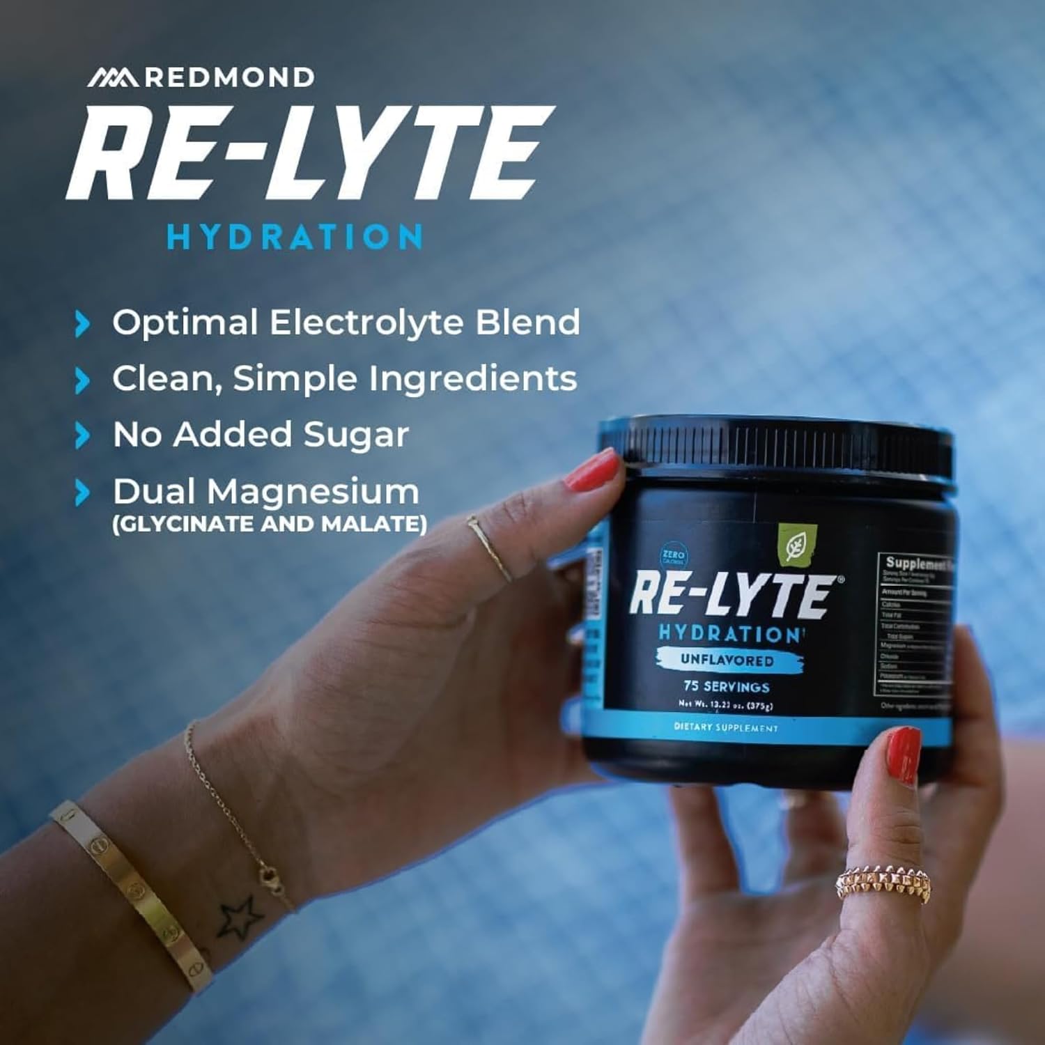REDMOND Re-Lyte Sugar Free Electrolyte Powder Drink Mix (Mixed Berry)