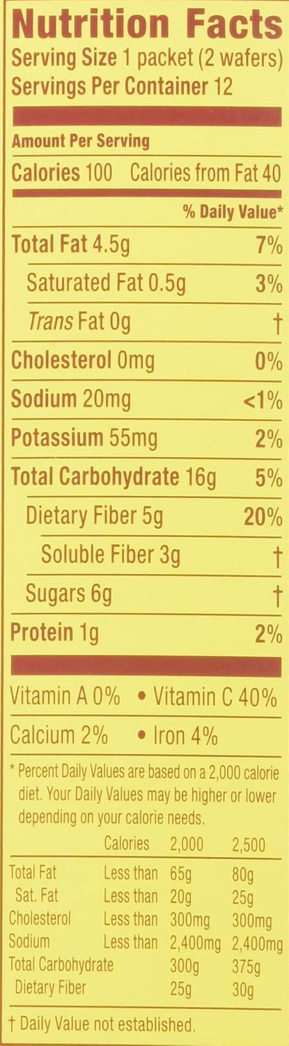 Special Pack of 2 METAMUCIL WAFERS CINNAMON.77oz, 12 per pack