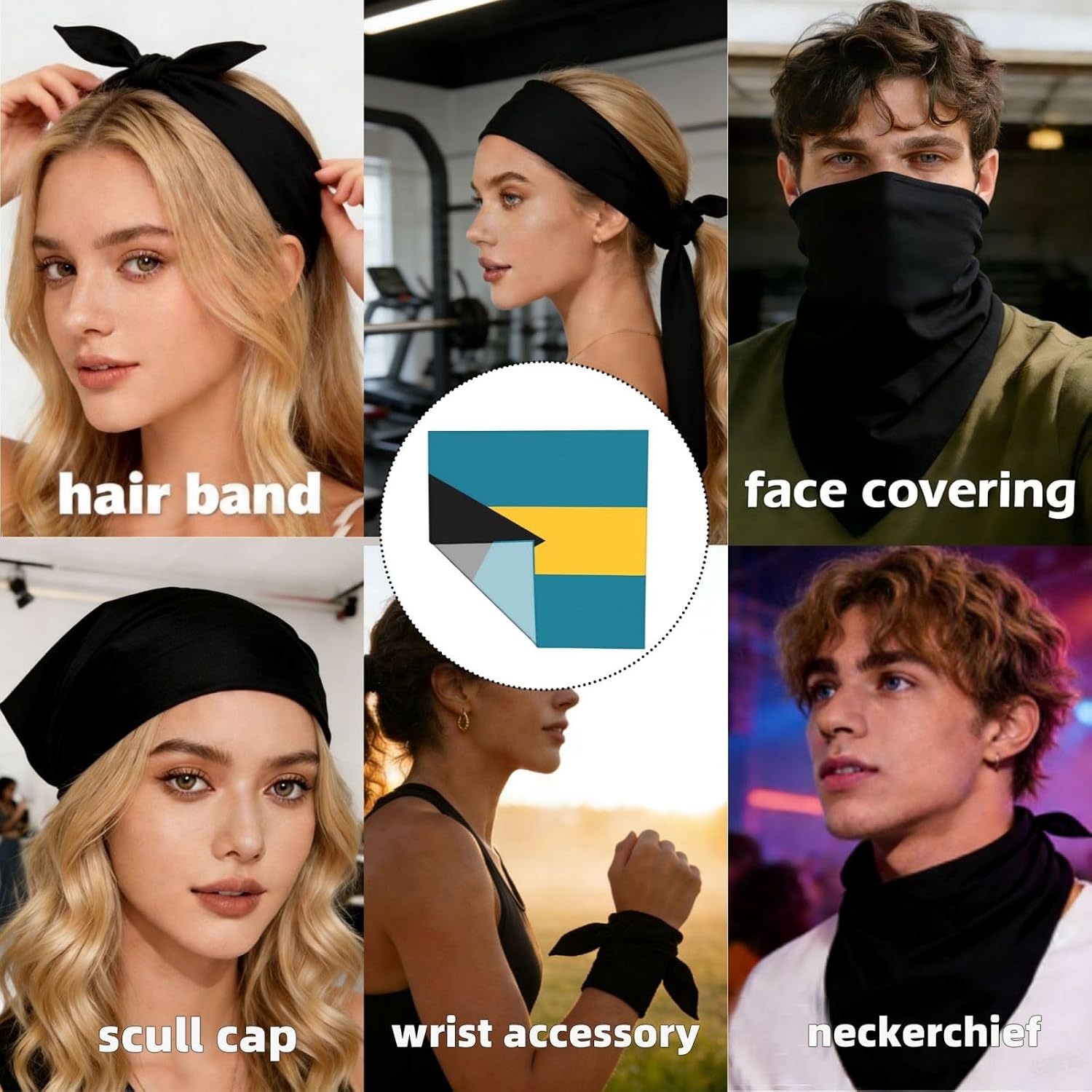 Flag Silk Scarf Head Hair Wraps Bandana Square Satin Head Scarf For Women