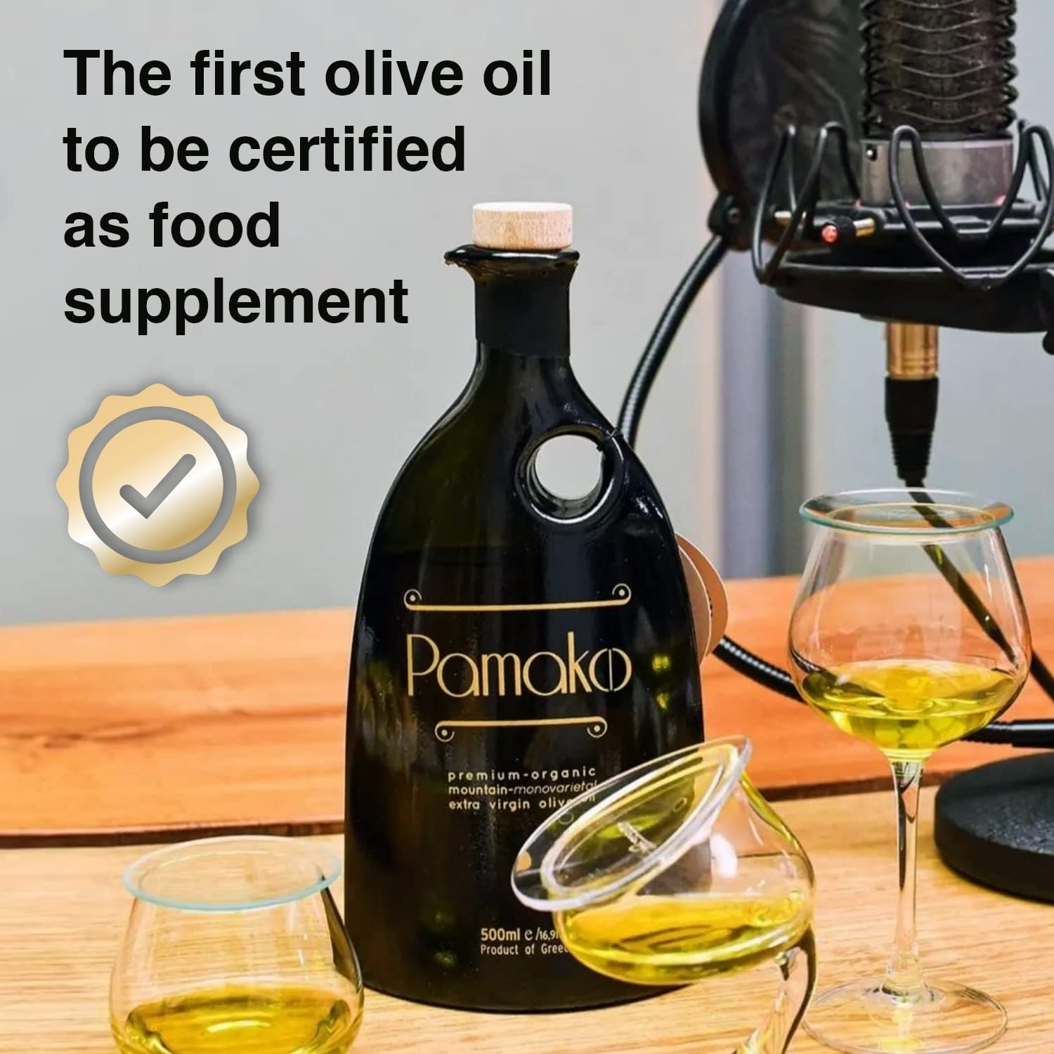 Pamako Ultra-Premium Monovarietal Mountain Organic Olive Oil | 500ml | 2023-4 Harvest | Cold Pressed Organic Evoo From Greece | 2039mg/kg