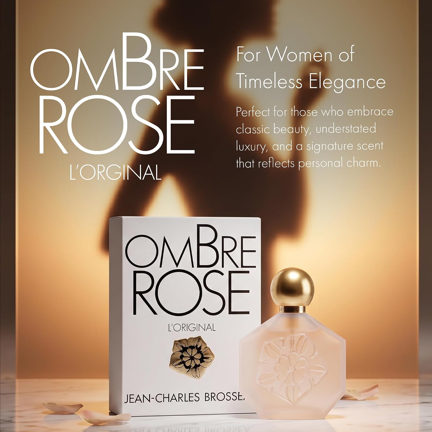 Jean Charles Brosseau Ombre Rose Women Eau De Toilette Spray, 1 Ounce | 1 oz long-lasting eau de toilette powdery floral perfume for women with rose, ylang-ylang & lily of the valley notes.
