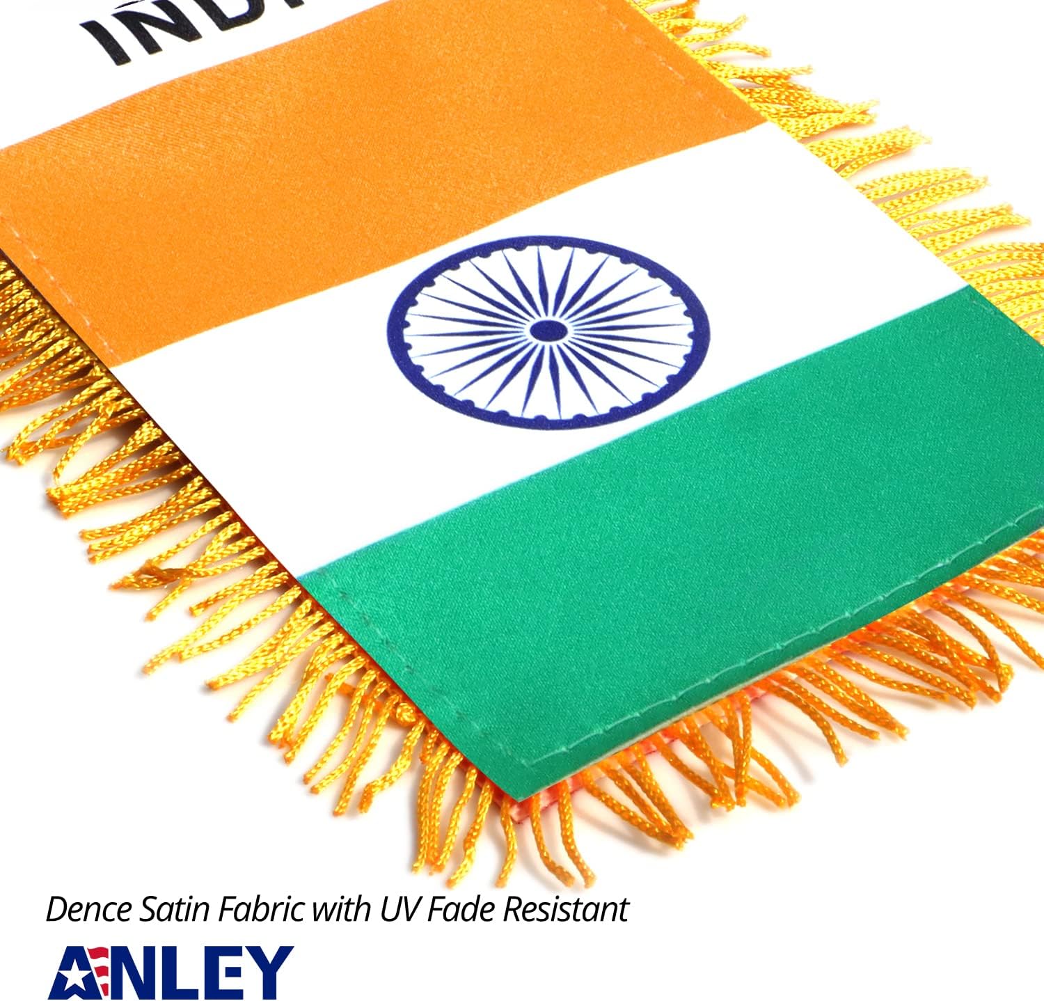 Anley 4 X 6 Inch Nicaragua Fringy Window Hanging Flag - Mini Banner & Car Rearview Mirror Décor - Fringed Nicaraguan Hanging Flag with Suction Cup