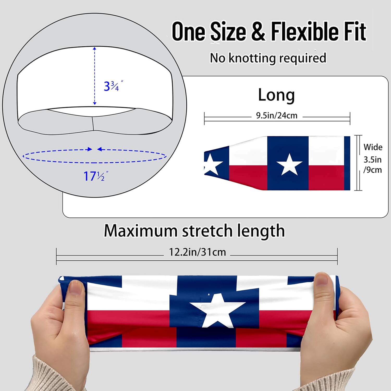 Sports Headband for Women Men,Flag Pattern Workout Head Band,Sweat Bands,Women Running Cycling Yoga Fitness,WorkoutSports Gift