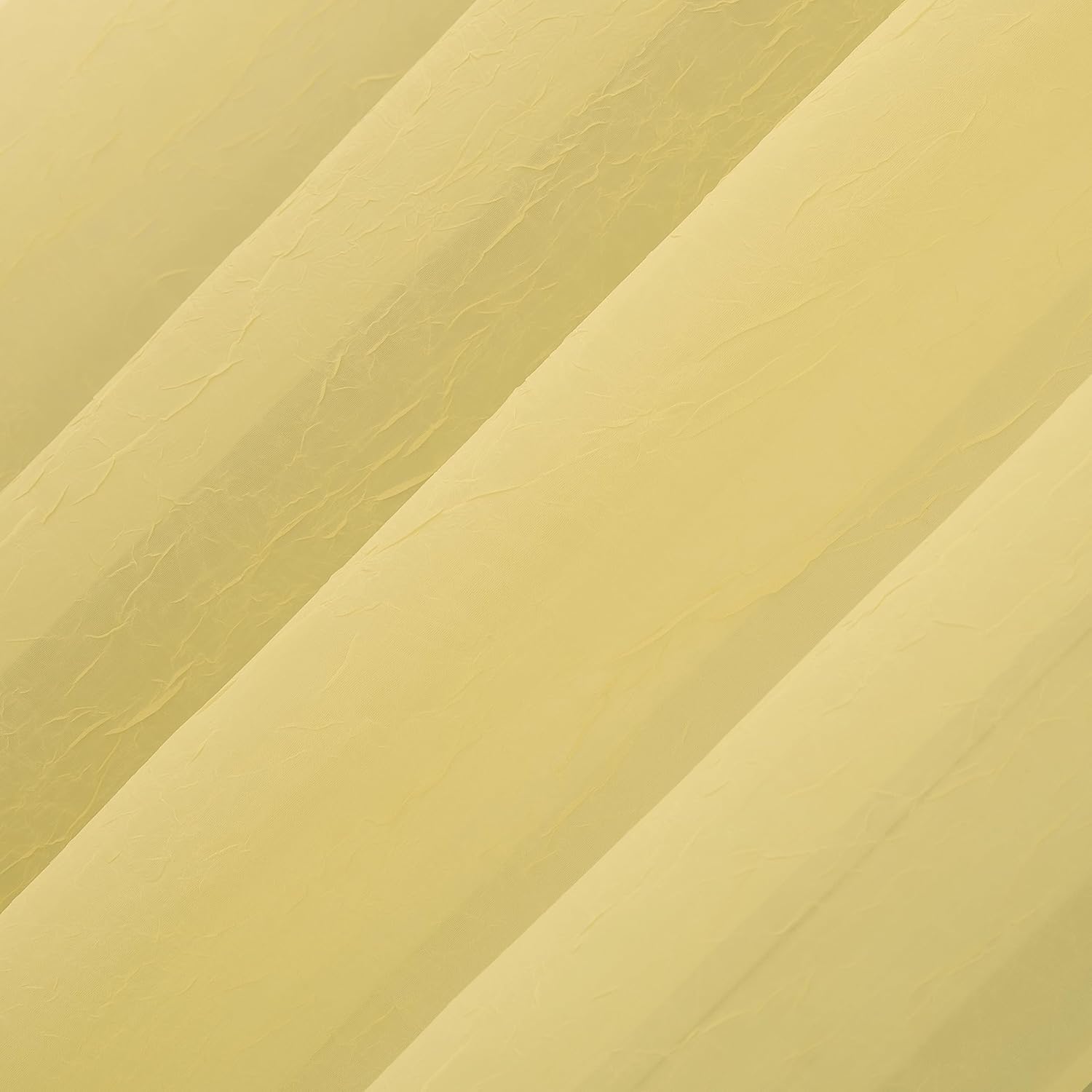 No. 918 Erica Crushed Sheer Voile Rod Pocket Curtain Panel, 51" x 108", Eggshell Off-White