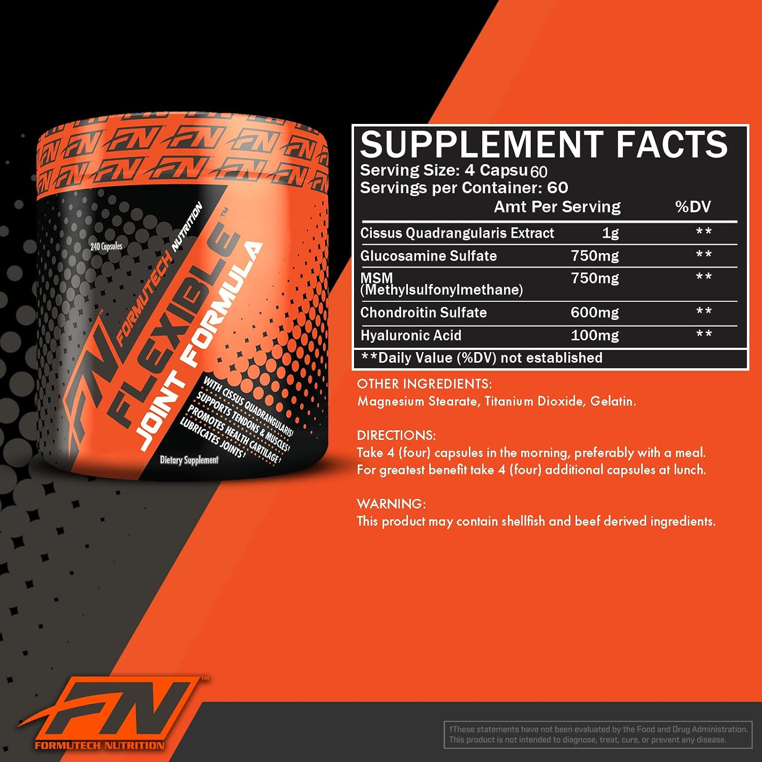 Flexible Joint Formula, Joint Support, 240 Capsules | Promotes Bone & Connective Tissue Health, Sulfate Uptake Formula, Advanced Ingredient Profile