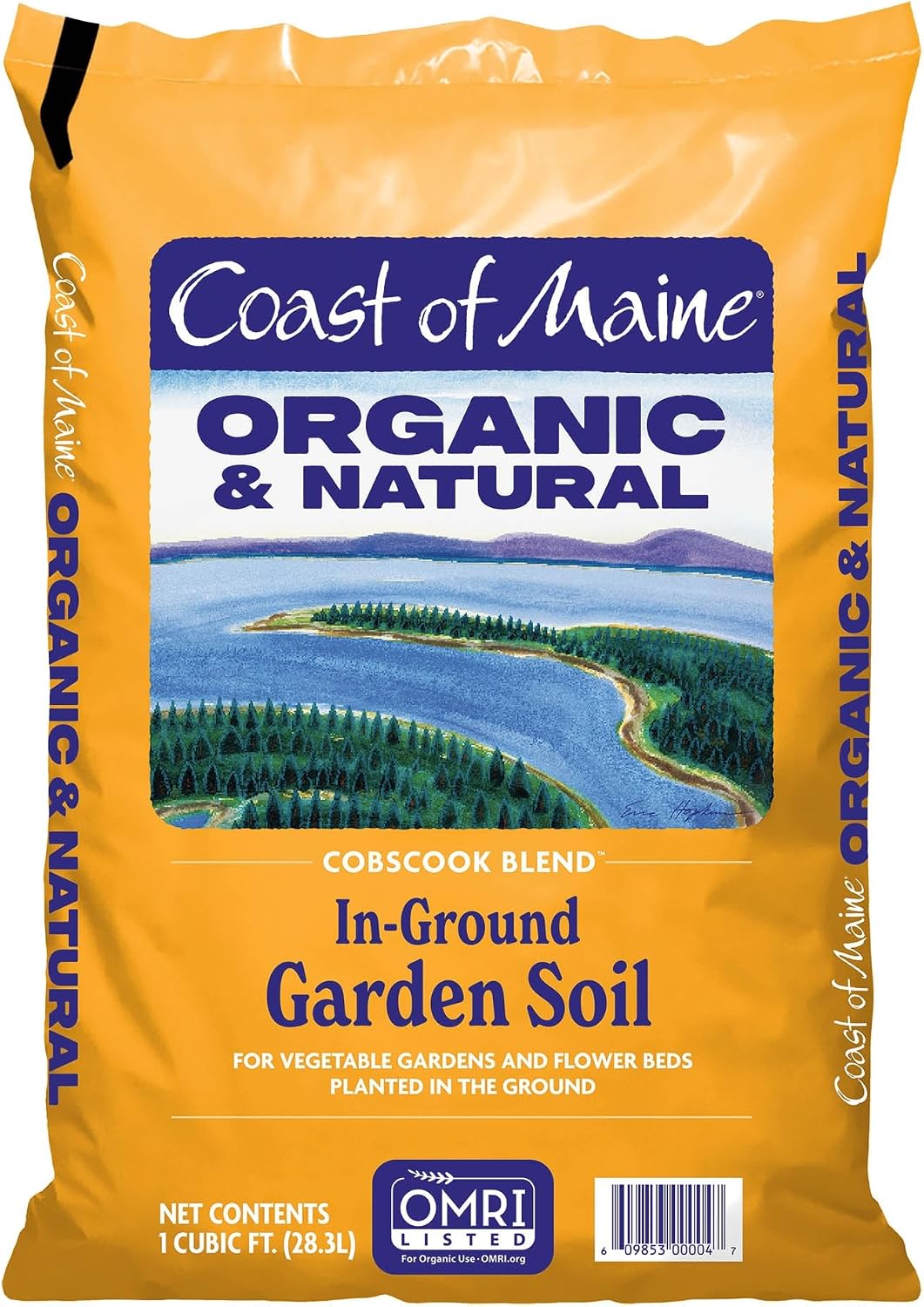 Coast of Maine Organic & Natural Cobscook Blend In-Ground Garden Soil - Multi-Use In Ground Garden Soil with Compost & Sphagnum Peat Moss - Annual &