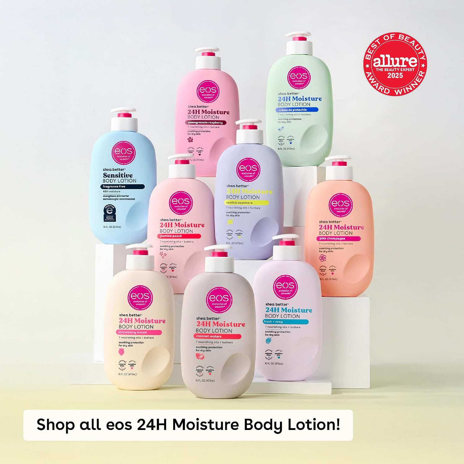 eos Shea Better 24H Moisture Body Lotion- Pomegranate Raspberry, 16 fl oz