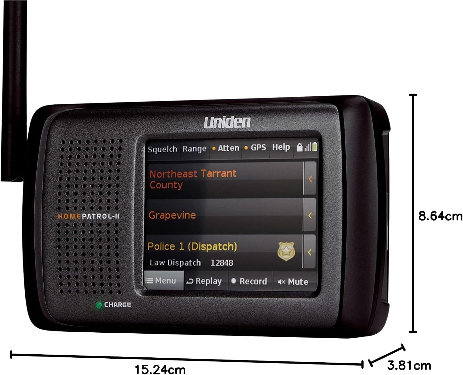 Uniden HomePatrol-2 Color Touchscreen Simple Programing Digital Scanner, TrunkTracker V and S, A, M, E, Emergency/Weather Alert, Digital Capable
