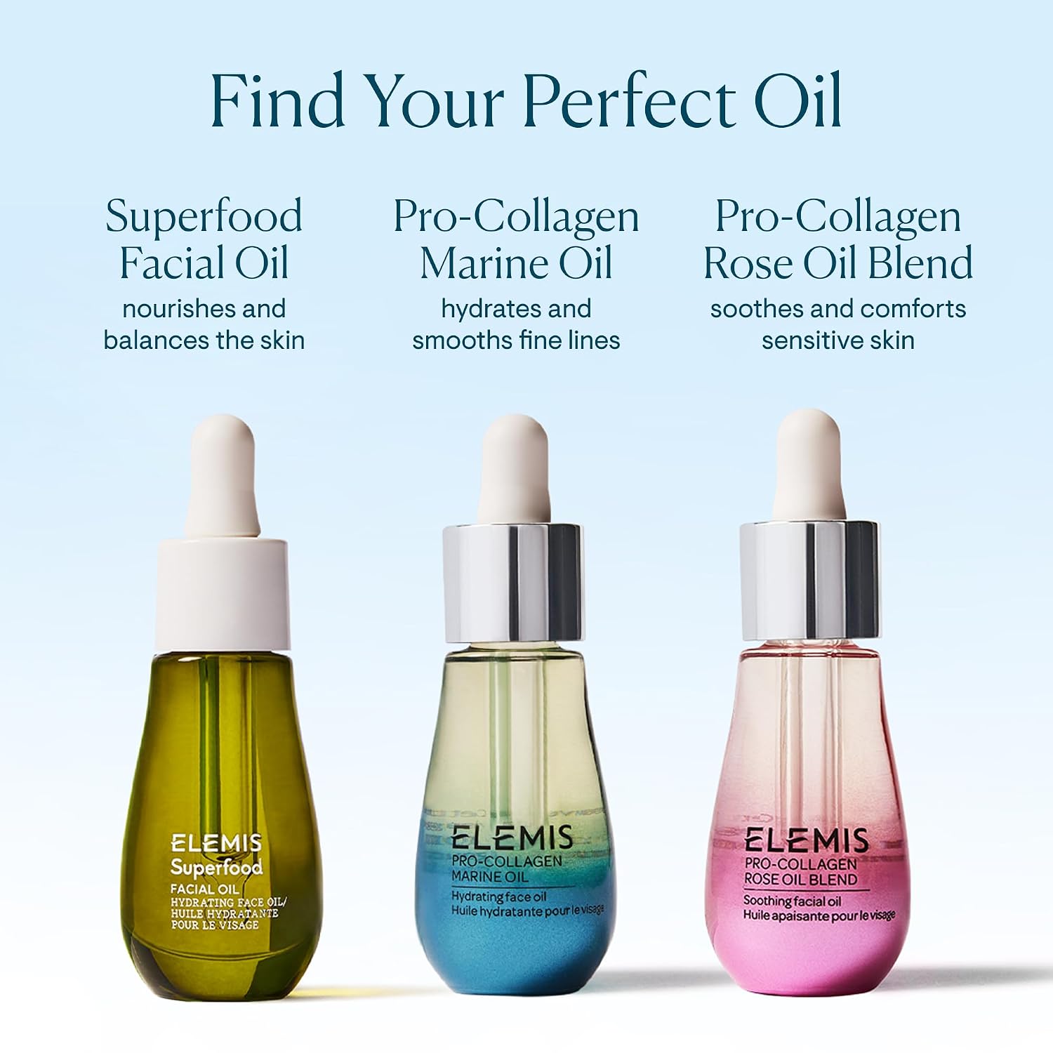 ELEMIS Pro-Collagen Marine Oil 15ml, Lightweight Face Oil To Hydrate, Nourish & Improve Skin Texture | Lightweight anti-aging face oil to hydrate