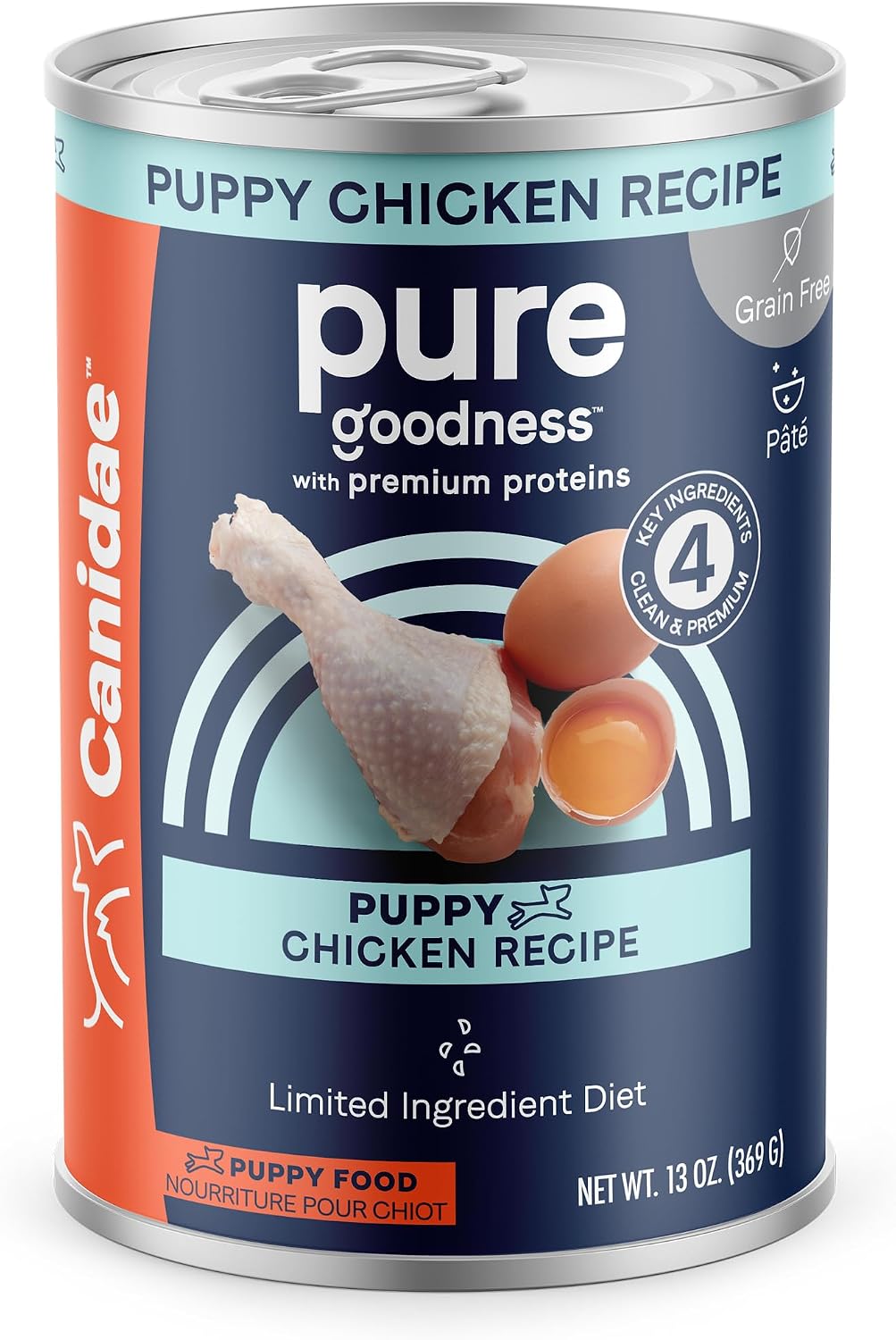 CANIDAE Pure Goodness Wet Dog Food, Salmon & Sweet Potato, 13 oz, 12 Pack