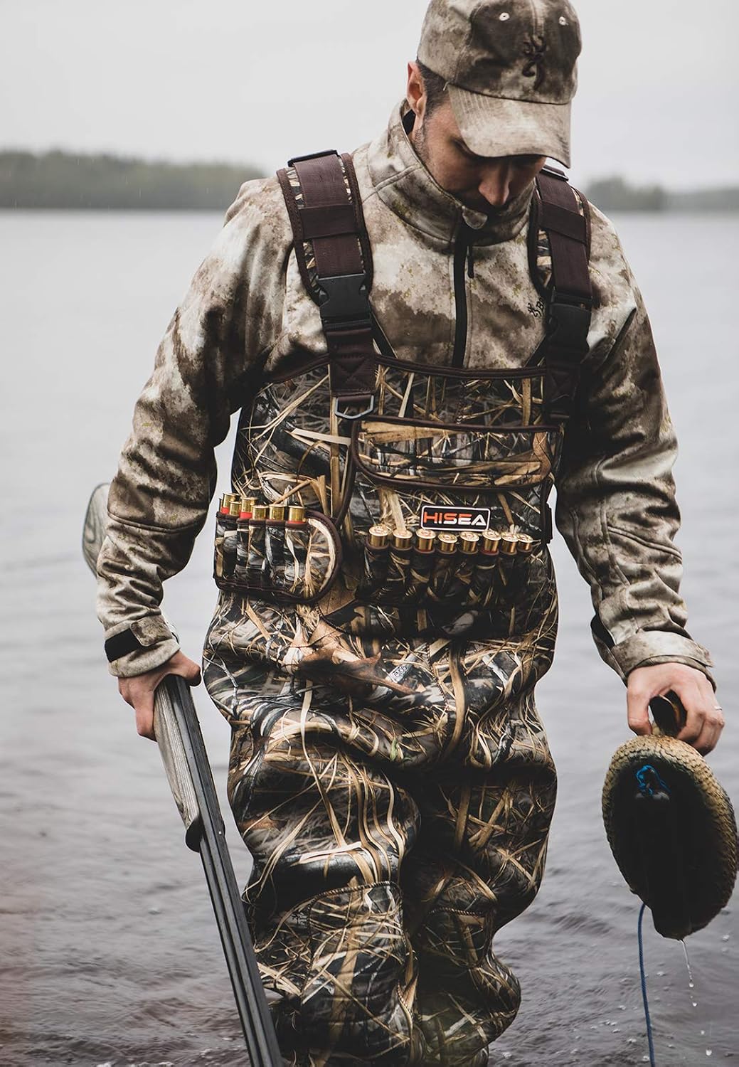 HISEA Hunting Waders for Men 600G Insulated Neoprene Chest Wader Waterproof | 4.5mm Neoprene, with Boots, for Fishing & Duck Hunting