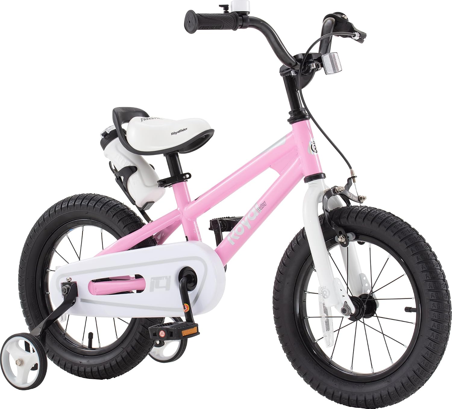 RoyalBaby Freestyle Kids Bike 12 14 16 Inch with Training Wheels, 18 Inch with Kickstand, Bicycle for Ages 3-10 Years Boys Girls
