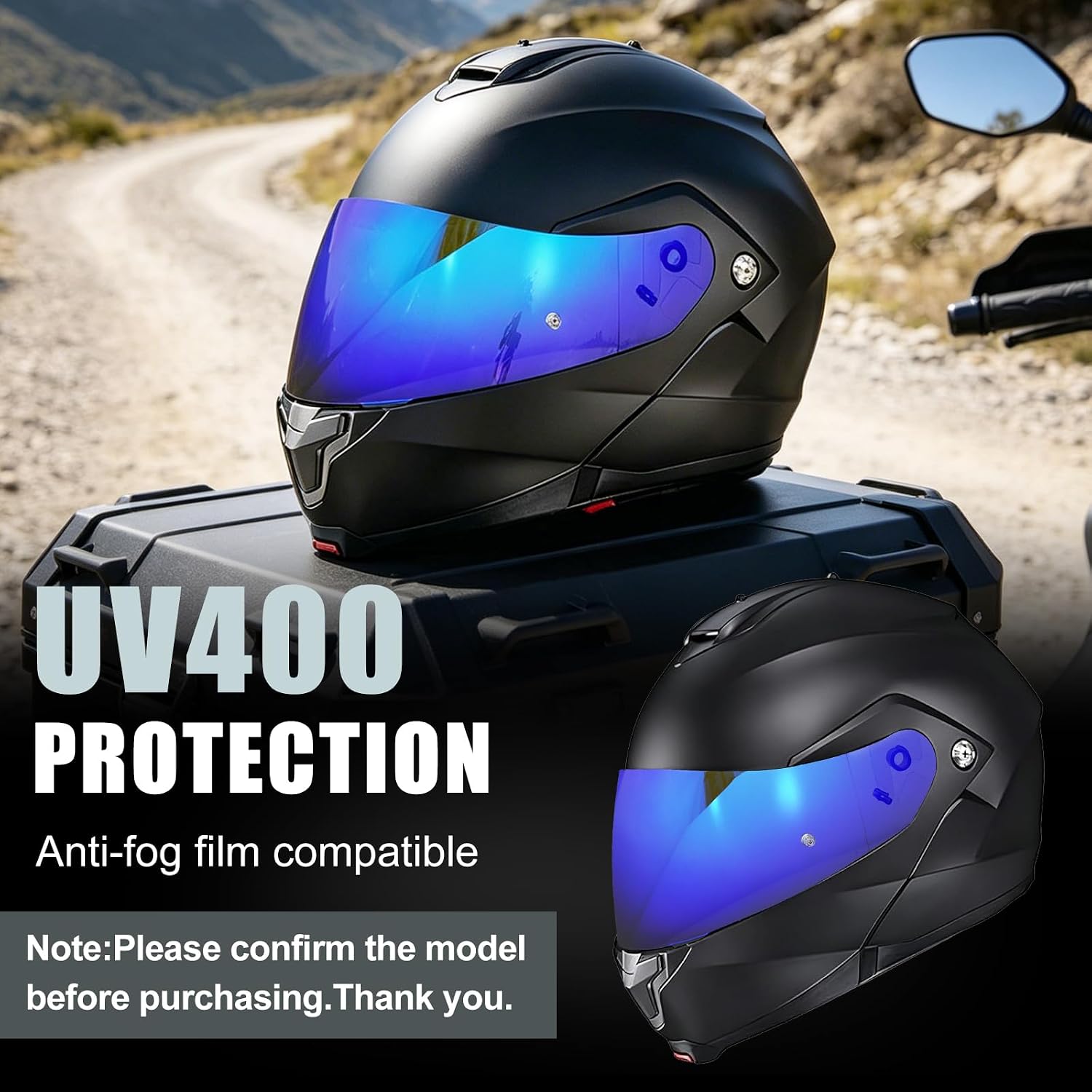 VCOROS C91 Helmet Shield for HJ-17 C90 C91N CL-MAX 2 IS-MAX BT SY-MAX 3 | UV400 Protection,Tinted Face Shield for HJ-17 C90 C91N CL-MAX 2 IS-MAX BT SY-MAX 3 IS-MAX 2 CL-MAX 3 Visor Replacement
