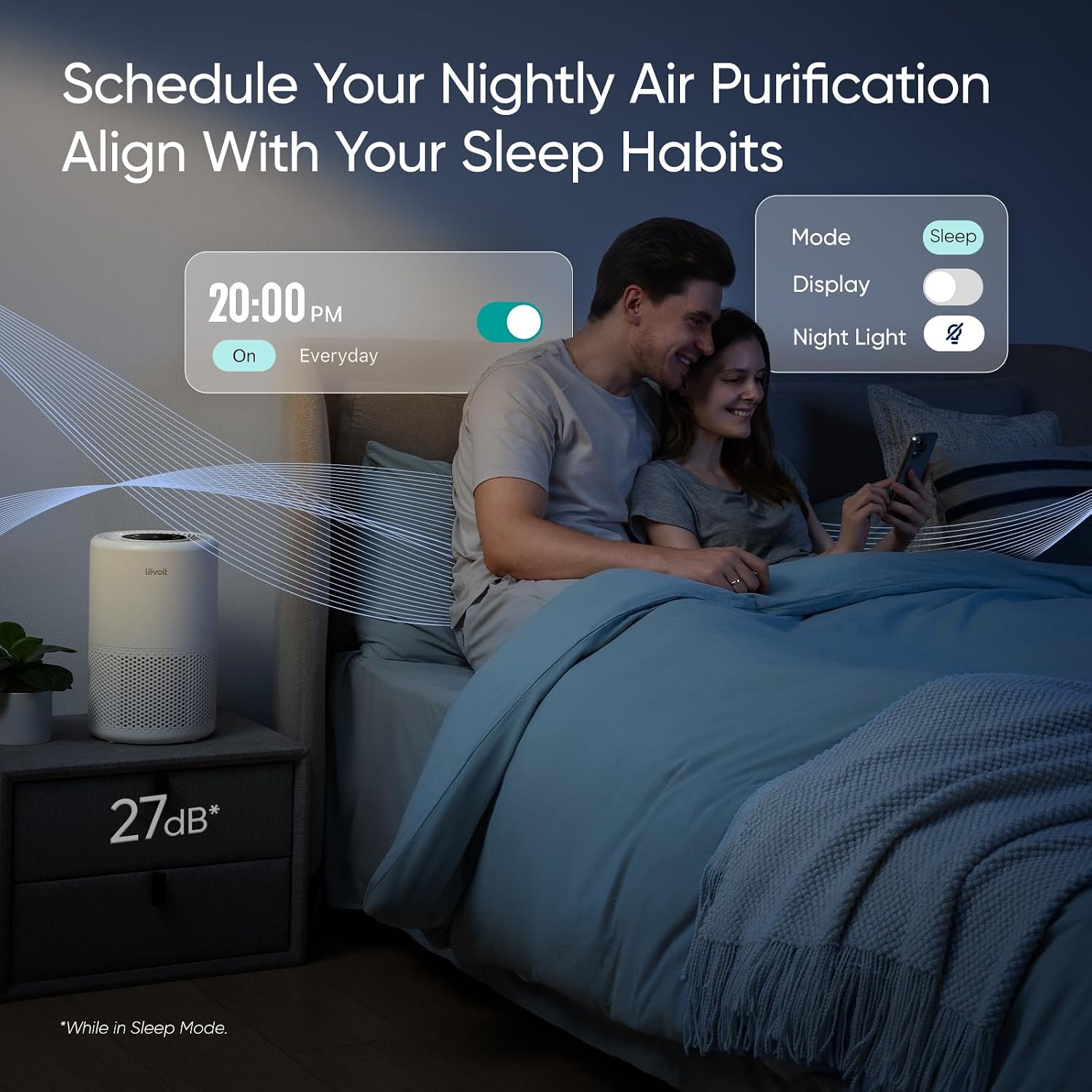 Levoit Air Purifier for Home Pets Bedroom Dorm Room, Smart & Voice Control