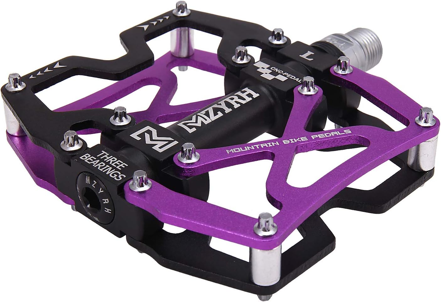 MZYRH Mountain Bike Pedals, Ultra Strong Colorful CNC Machined 9/16" Cycling Sealed 3 Bearing Pedals