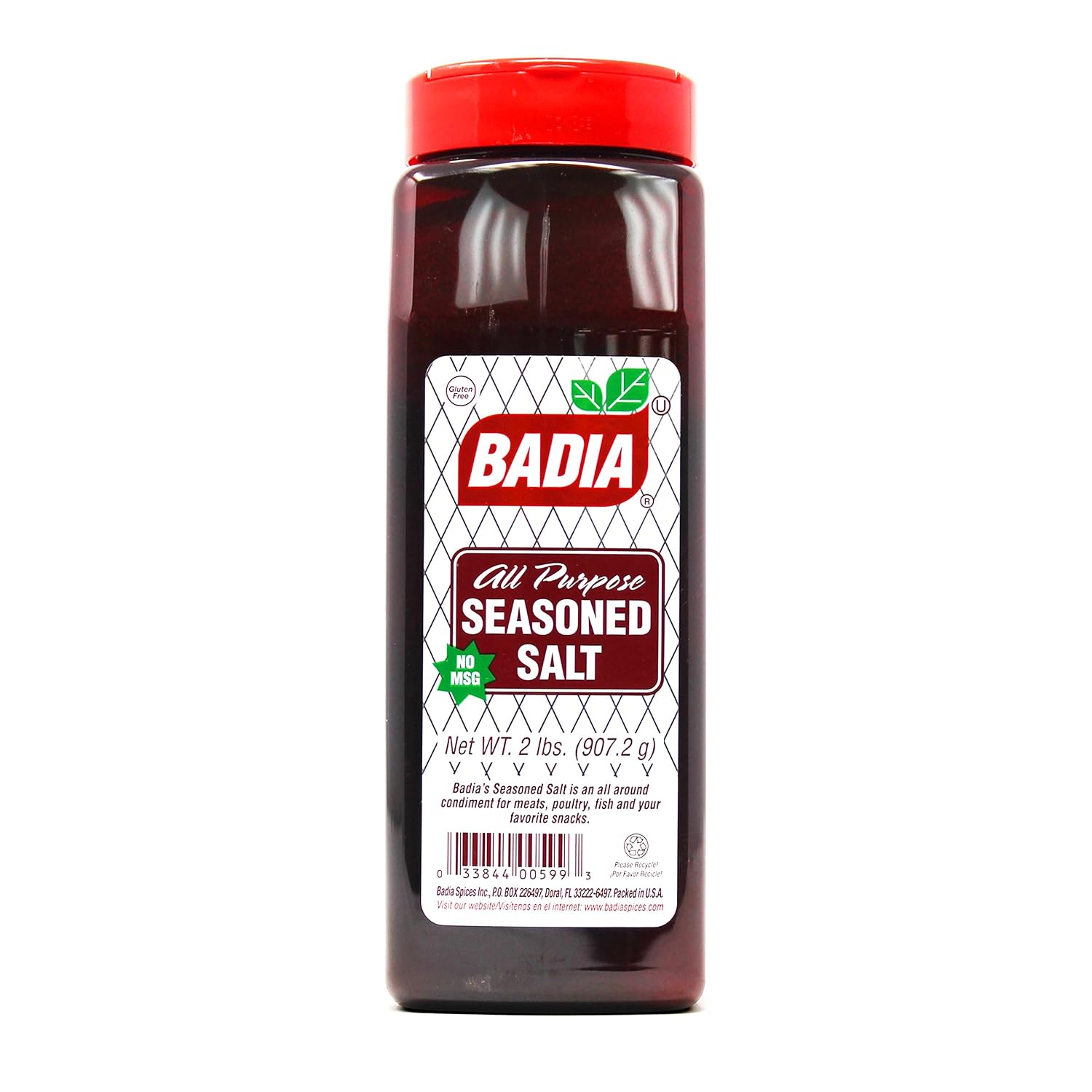 Badia Seasoned Salt, 2 lbs - Savory Blend of Salt, Herbs and Spices | A savory blend of salt, herbs and spices designed to enhance the flavor of meats, poultry, seafood, and vegetables