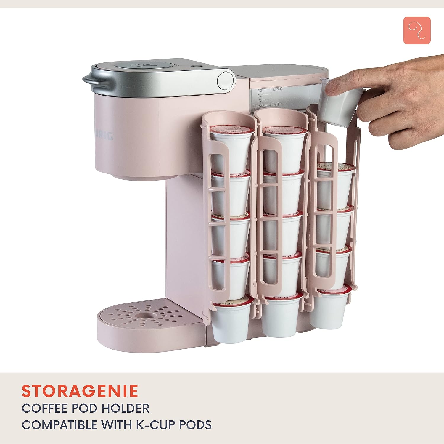 STORAGENIE Coffee Pod Holder for Keurig, Stores 10 Pods