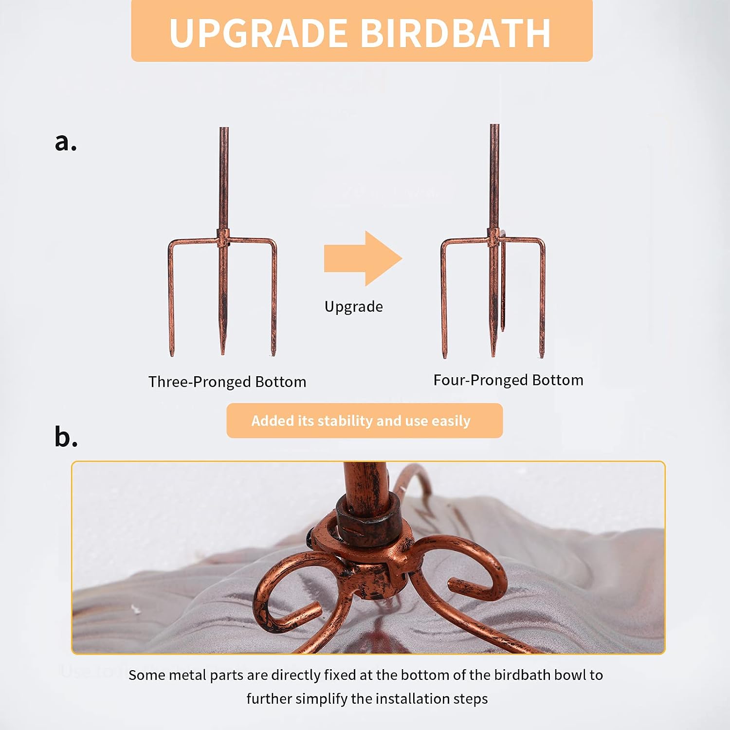 MUMTOP Glass Bird Bath for Outside, Blue Bird Feeder Birdbaths for Oudoors