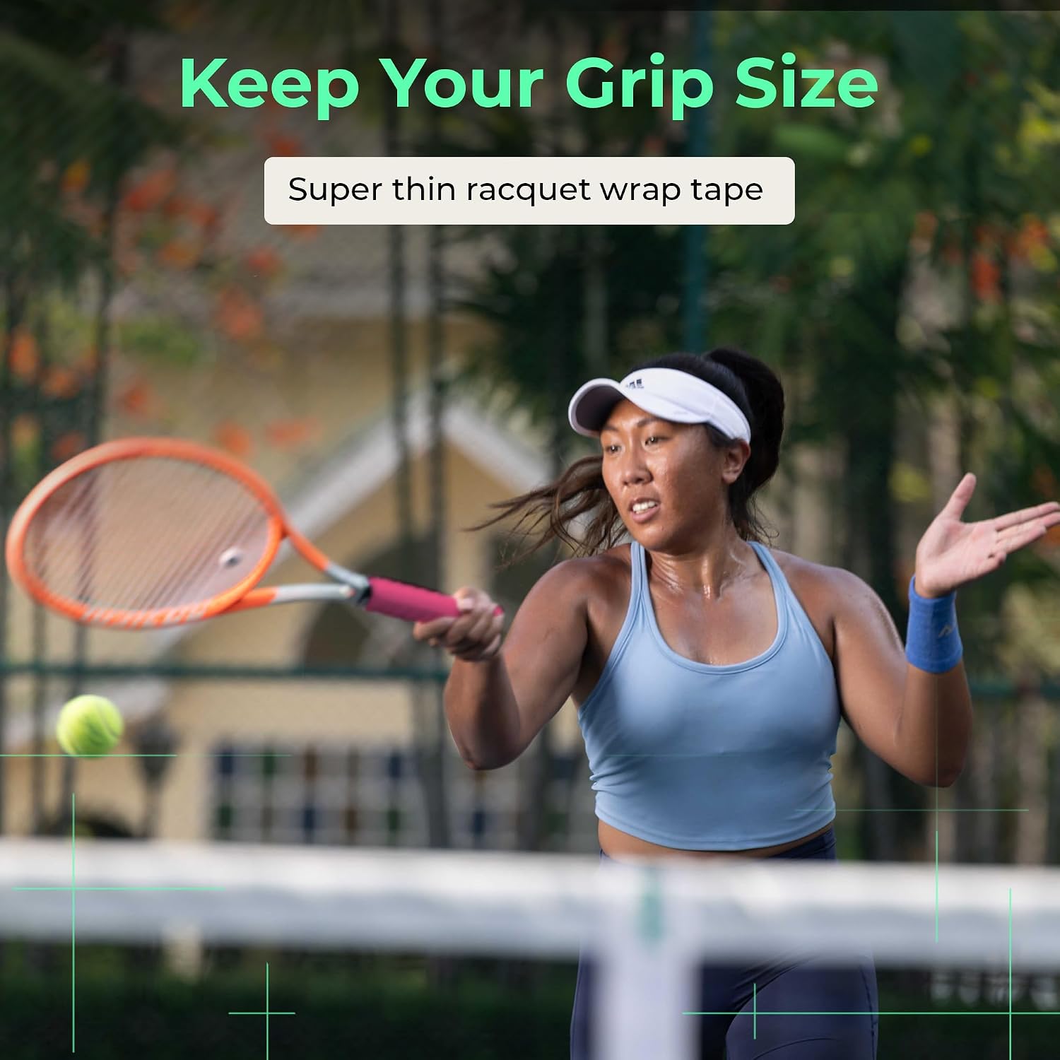 ADV MaxTac Tennis Overgrip, Tacky Moisture-Wicking Grip (Orange, 12-Pack)
