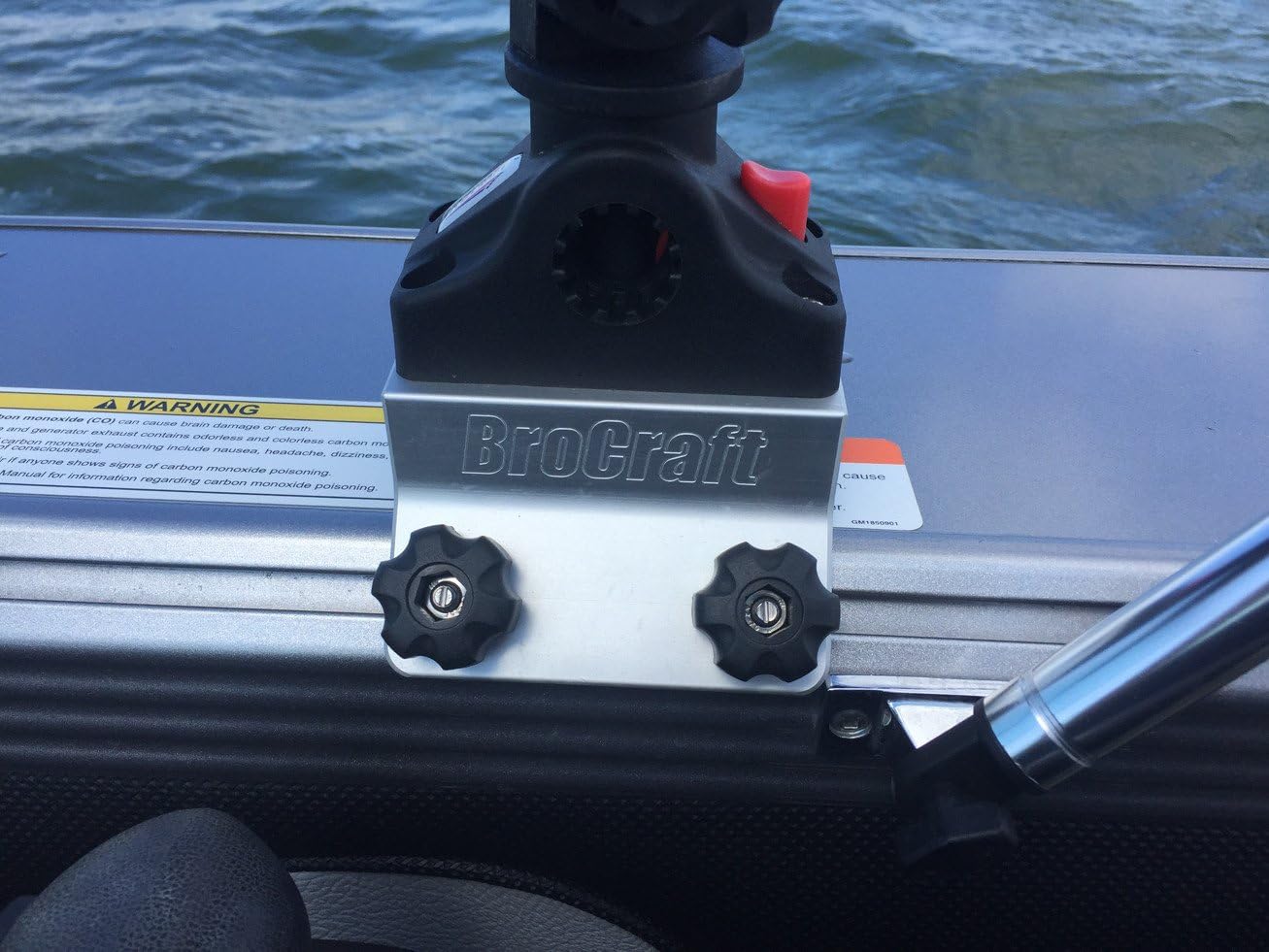 Brocraft Power Lock Rod Holder for for Lund Boat Sport Track / G3 Boat / 45 Degree Crestliner Suremount/WAR Eagle/Excel Boat - 45 Degree Track System