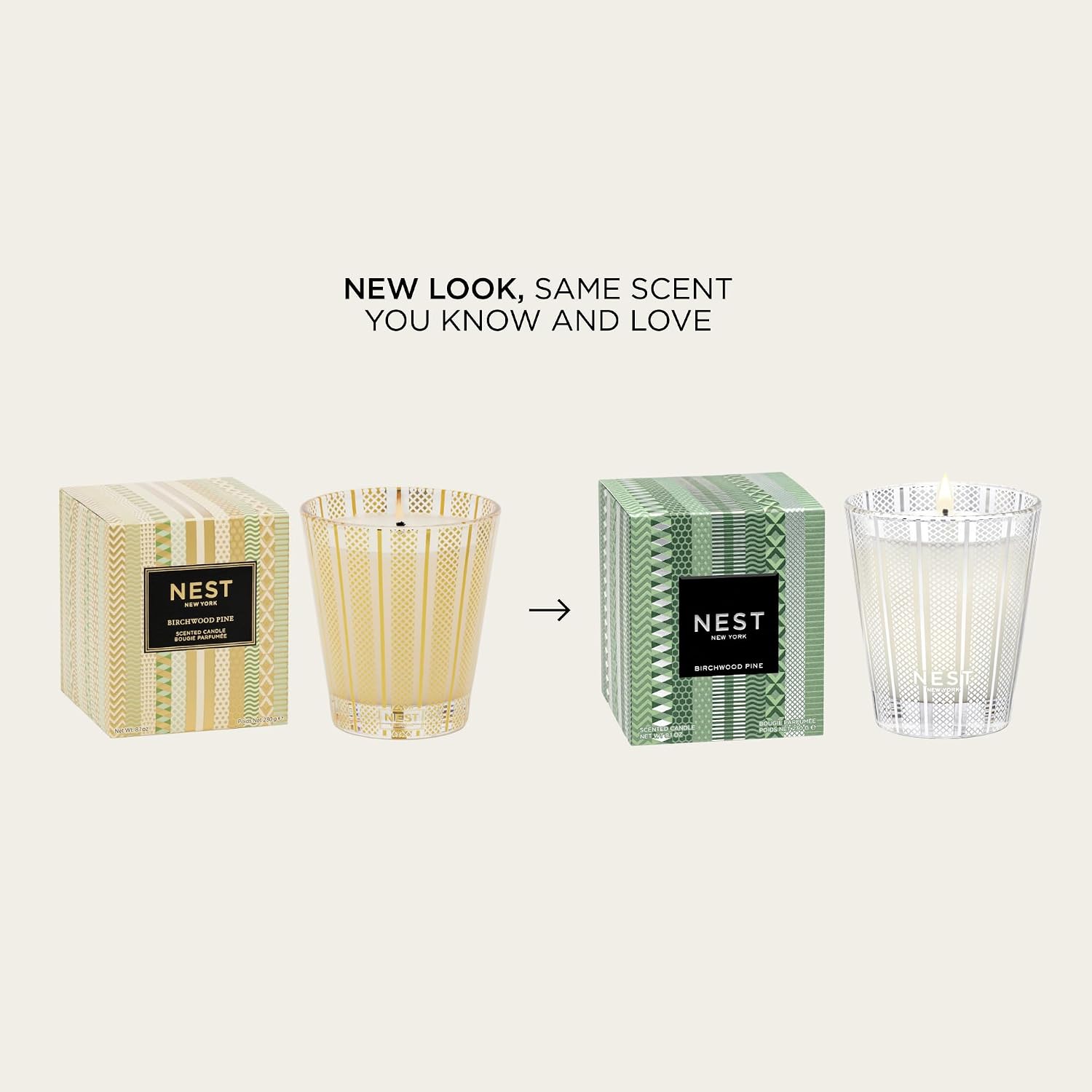NEST New York Scented Classic Christmas Candle, Holiday - 8.1 oz - Up to 60-Hour Burn Time - Reusable Glass Vessel