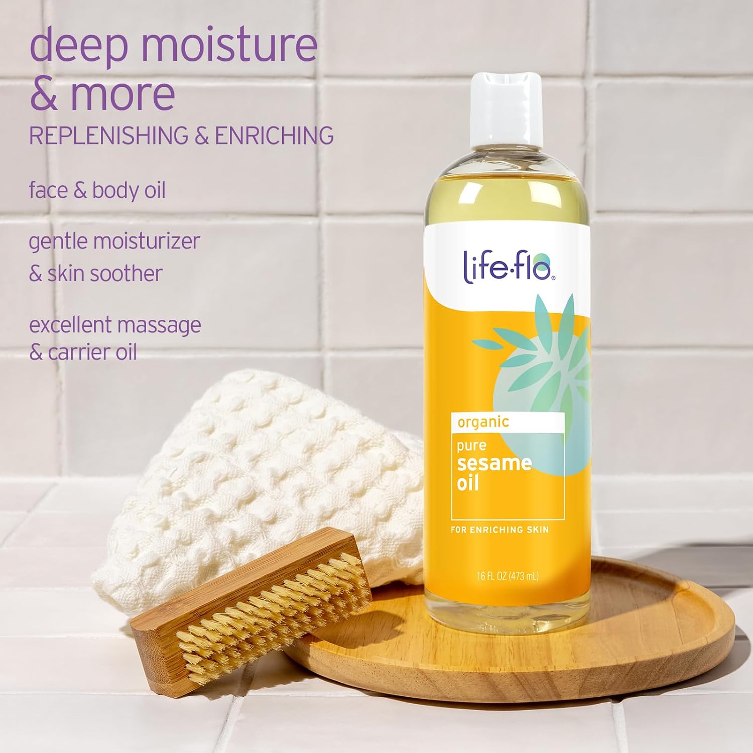 LIFE-FLO Pure Coconut Oil, Fractionated, Refined Liquid Coconut Oil, Skin Care, Hair Care, Massage, Aromatherapy, All Skin Types, Hypoallergenic, 60-Day Guarantee, Not Tested on Animals, 16oz