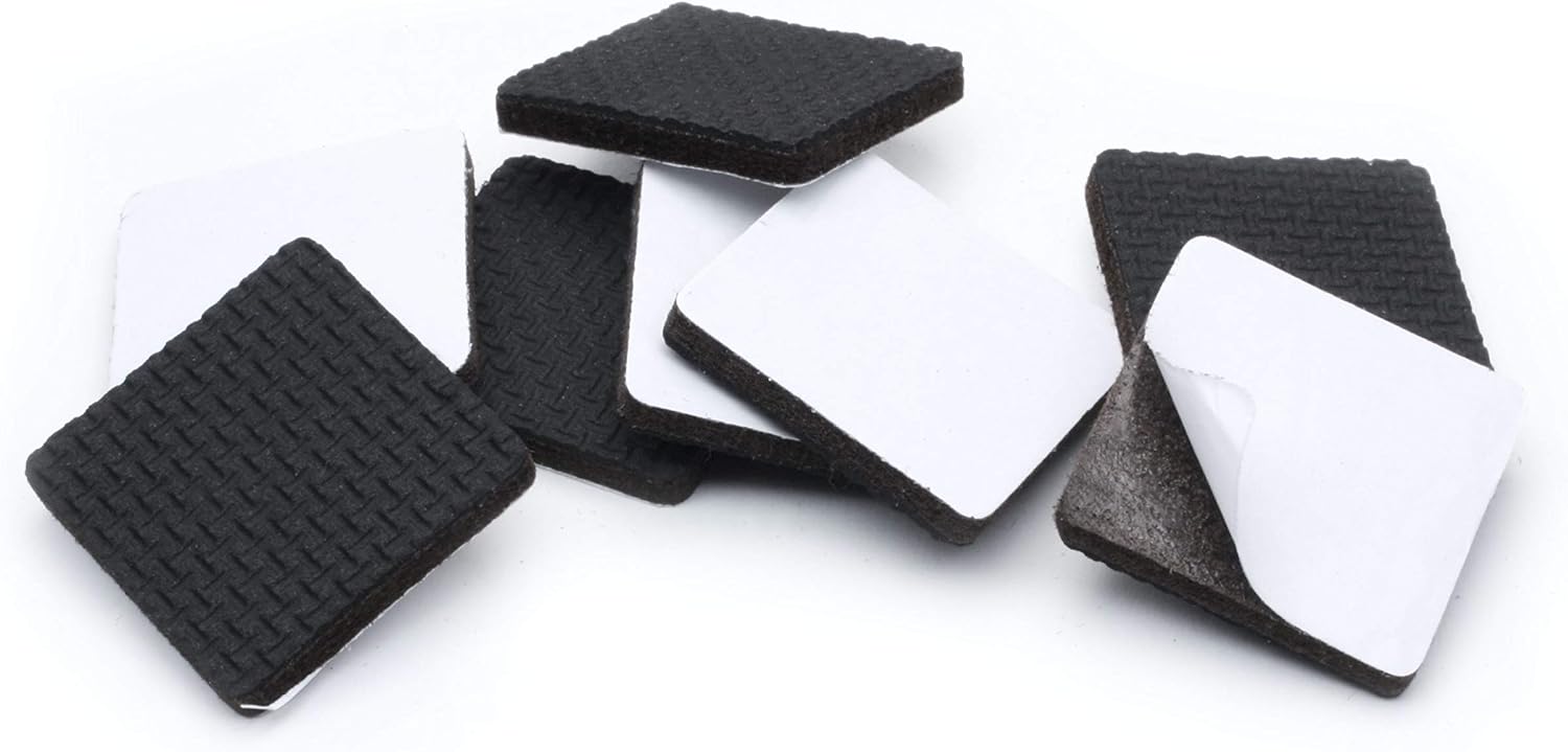Slipstick GorillaPads CB149 Non-Slip Furniture Pads/Rubber Grippers (Set of 8) Self-Adhesive Furniture Feet Floor Protectors, 1-1/2 inch Round, Black