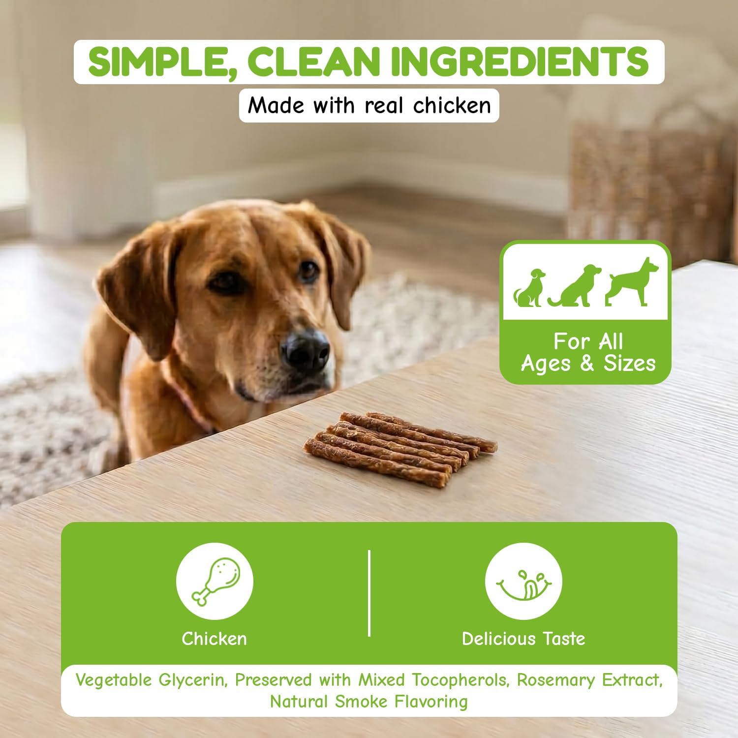 Loving Pets Natural Value Beef Sticks - Soft Jerky Dog Treats for Large & Small Breeds - Healthy Gluten, Wheat, Soy & Grain Free Pet Treats for Dogs