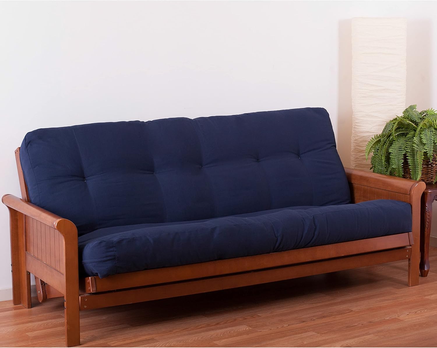 Blazing Needles Renewal 7" Twill Futon Mattress, Full, Aqua Blue