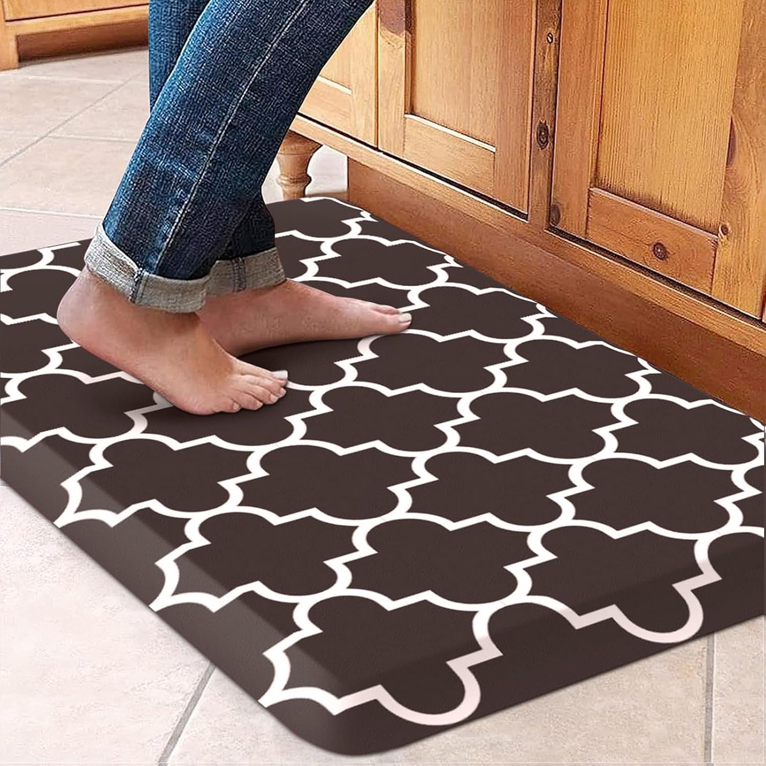 WISELIFE Kitchen Mats and Rugs Cushioned Anti-Fatigue, 17.3"x 60", Grey