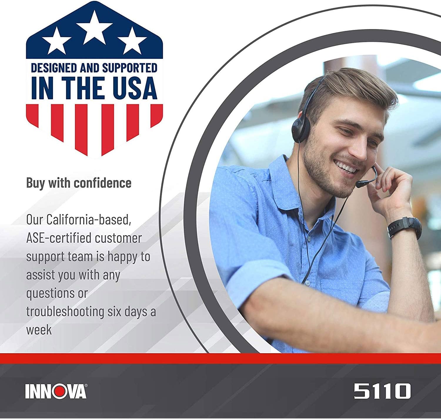 INNOVA 5110 Check Engine Code Reader - Super Simple Car Scanner for All Levels - Works on Most 1996 & Newer OBDII Cars