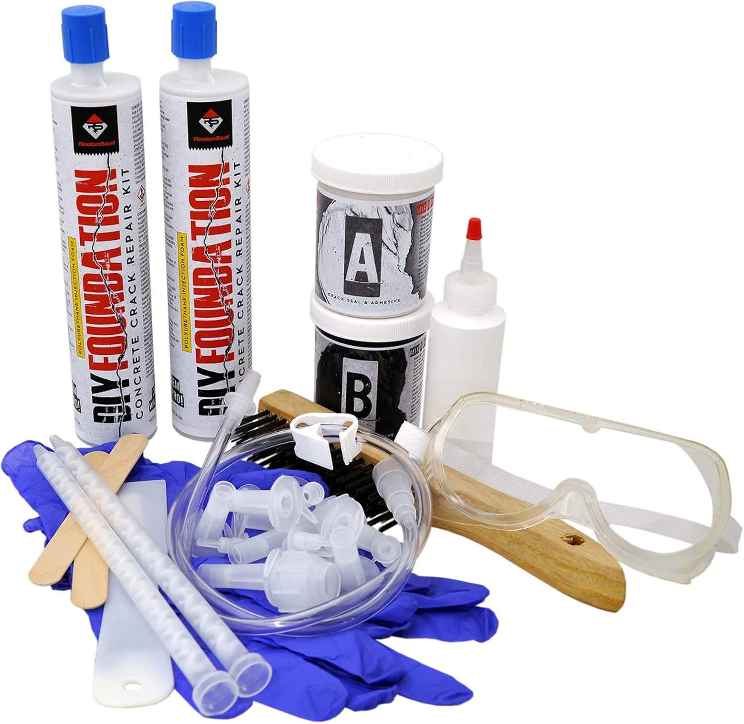 RadonSeal Complete DIY Foundation Crack Repair Kit, Urethane Sealant
