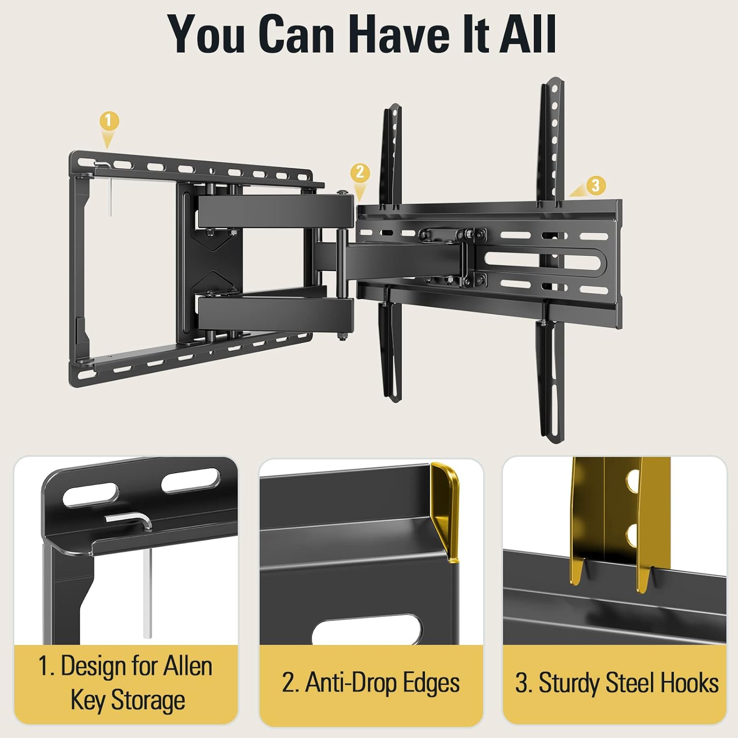 Mounting Dream Long Arm TV Wall Mount Full Motion TV Mount for 42-94" TVs