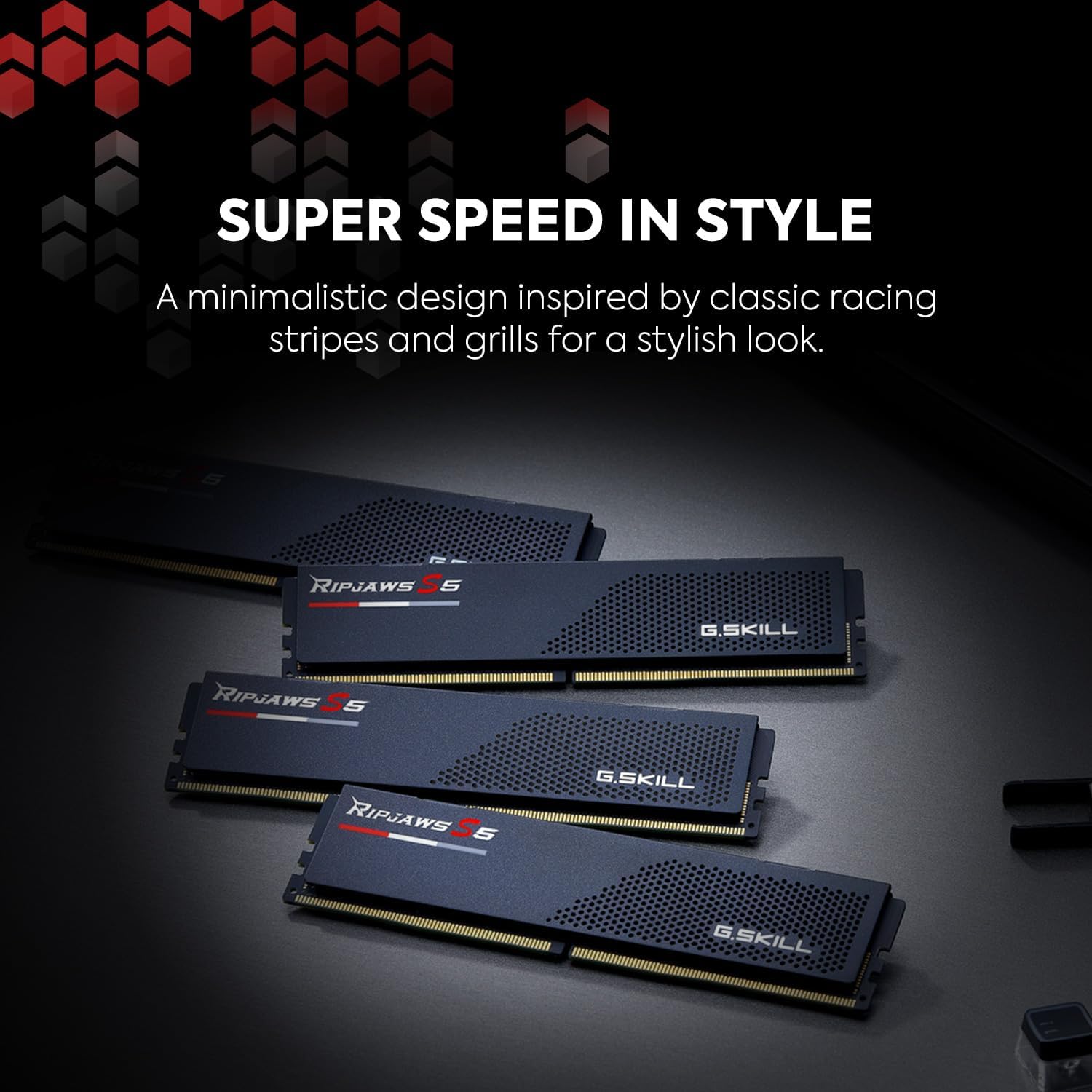G.SKILL Ripjaws S5 Series DDR5 RAM (Intel XMP 3.0) 128GB (2x64GB) 6000MT/s CL34-44-44-96 1.35V Desktop Computer Memory U-DIMM - Matte Black