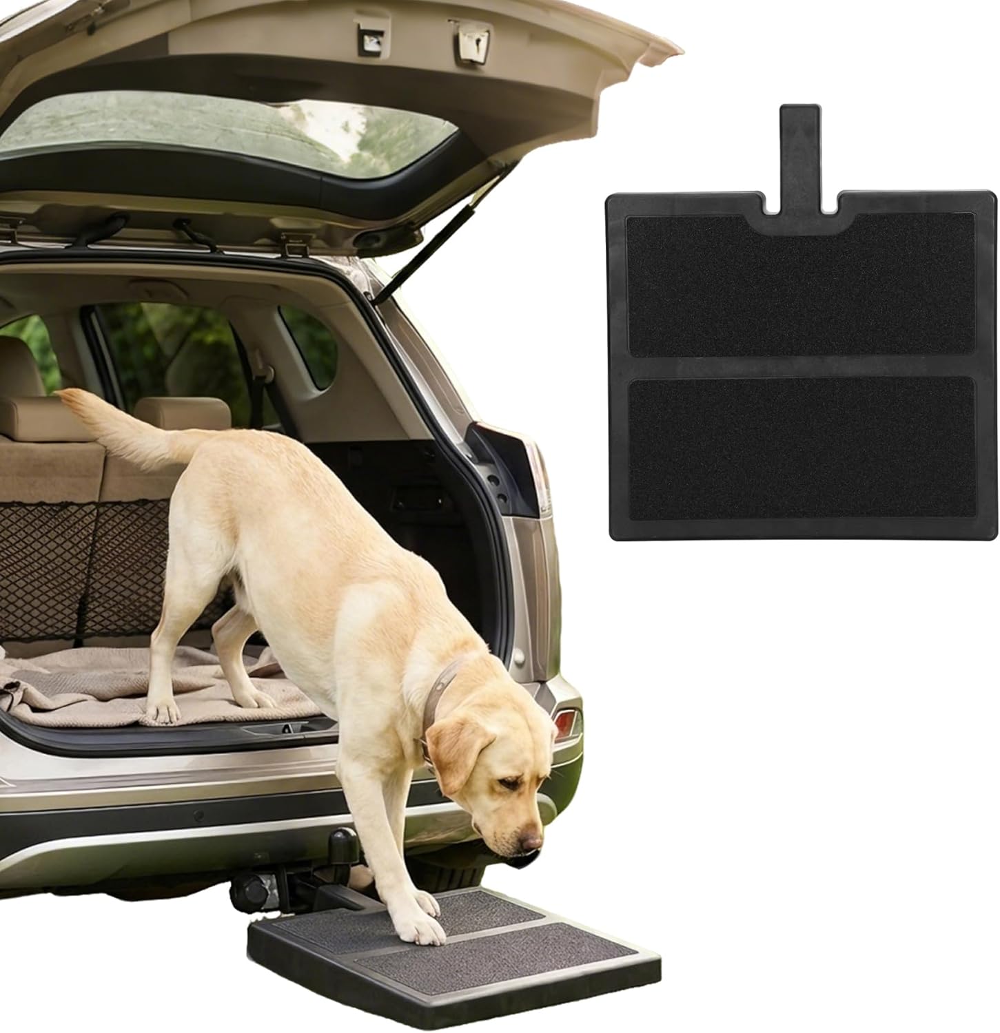 Pet Hitch Step for 2 Inch Trailer Receiver | Dog Hitch Step Help Dogs Get in & Out of Car SUV, Hitch Step for Dog Supports 200lbs