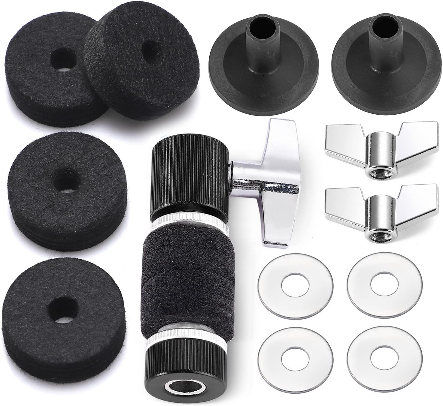 Facmogu 23PCS Cymbal Accessory Set, Drum Cymbal Replacement Accessories